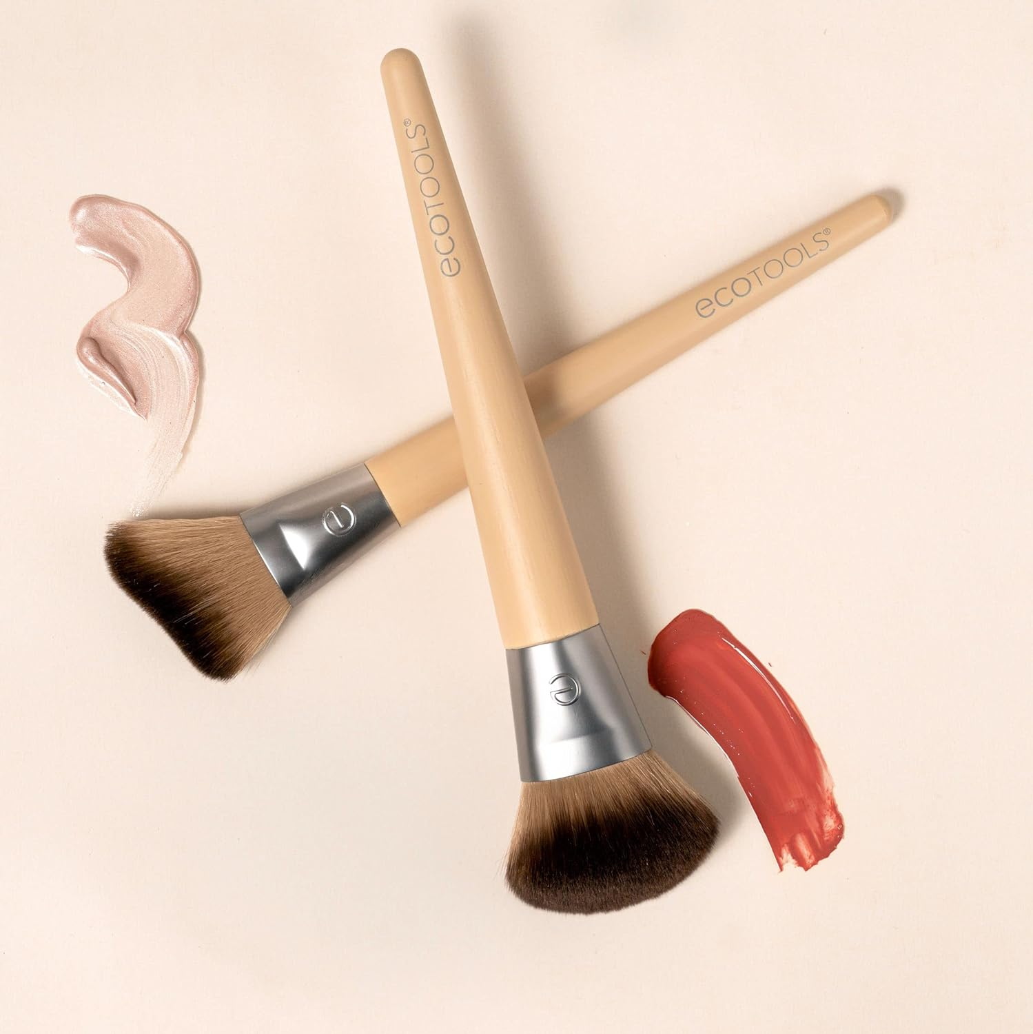 Ecotools Natural Blush and Highlight Duo Brush Set (2-Pieces)