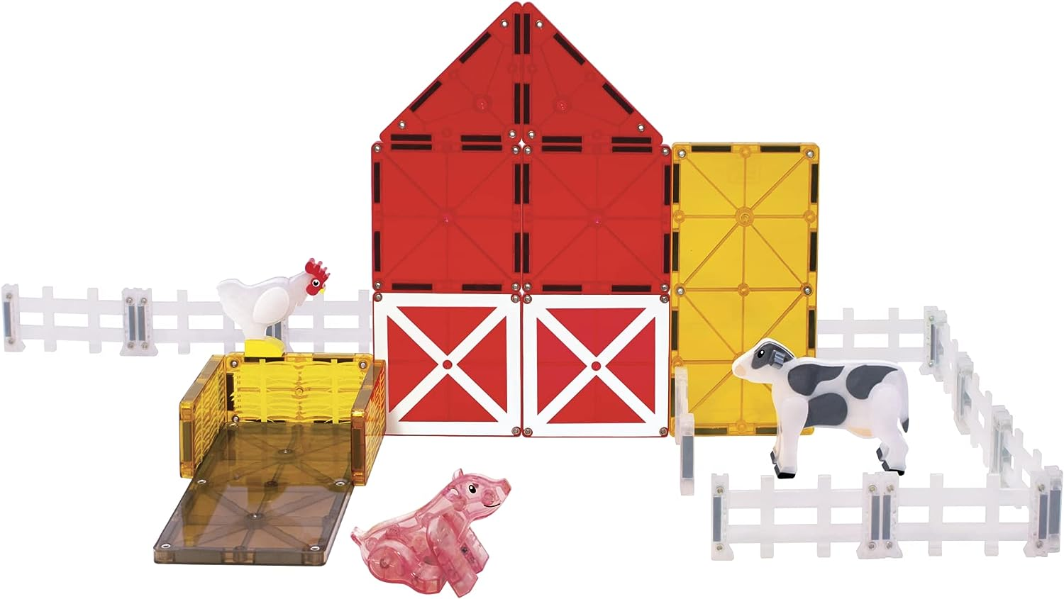 Magna-Tiles Farm Animals Magnetic Construction 25-Piece Set image number 6