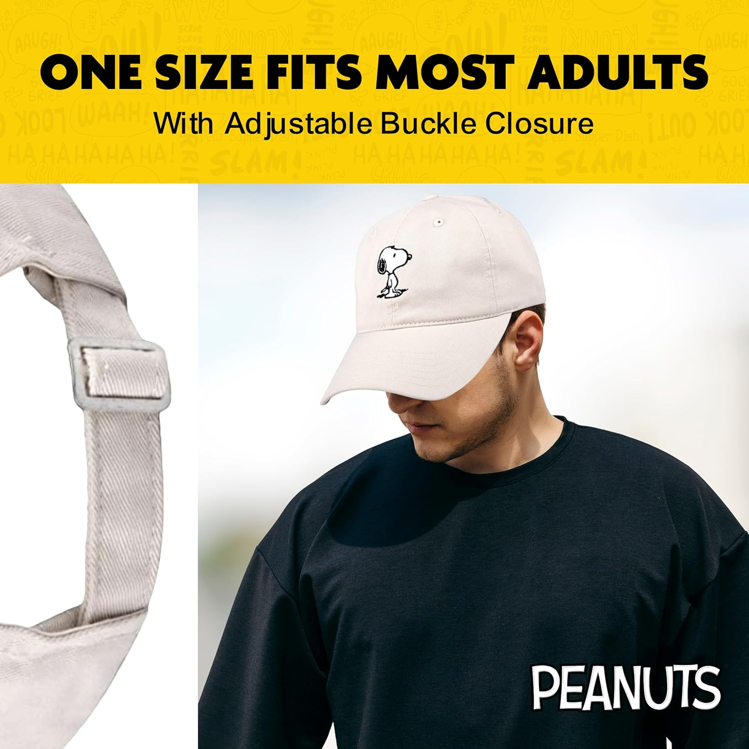 Concept One Peanuts Snoopy Dad Hat, Adult Baseball Cap with Curved Brim image number 4