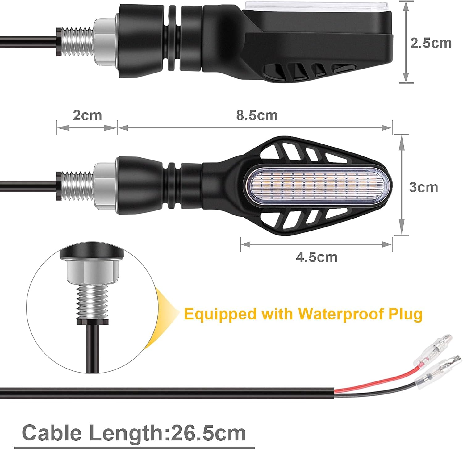 Kinstecks 4PCS Mini Motorcycle Indicators Flowing Turning Indicators Turn Signal Lights 12LED 12V for Motorcycle Motorbike Scooter Quad Cruiser Harley Kawasaki Yamaha Suzuki off Road image number 1