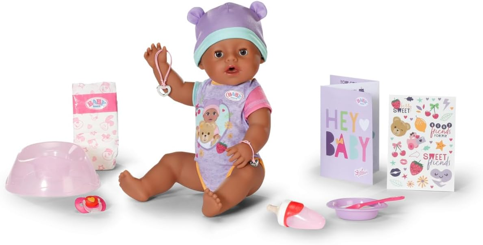 Baby Born Jonas, ​​Baby Doll with 10 Functions and Accessories, for Children Aged 3 and Over, Works without Batteries, 43Cm Tall Doll, 834848 Zapf Creation