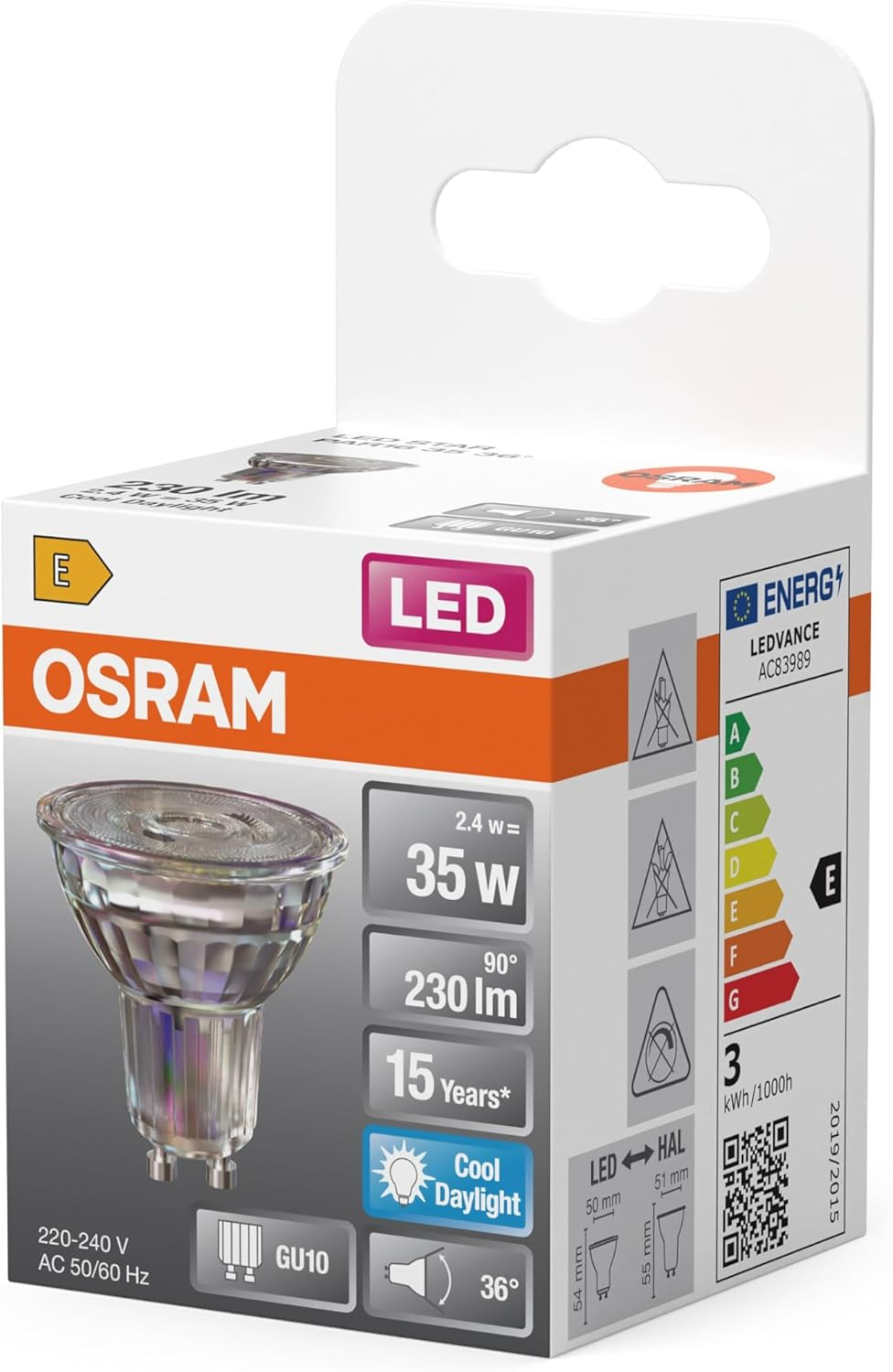 OSRAM LED Star PAR16 2.4 W 865 GU10 image number 2
