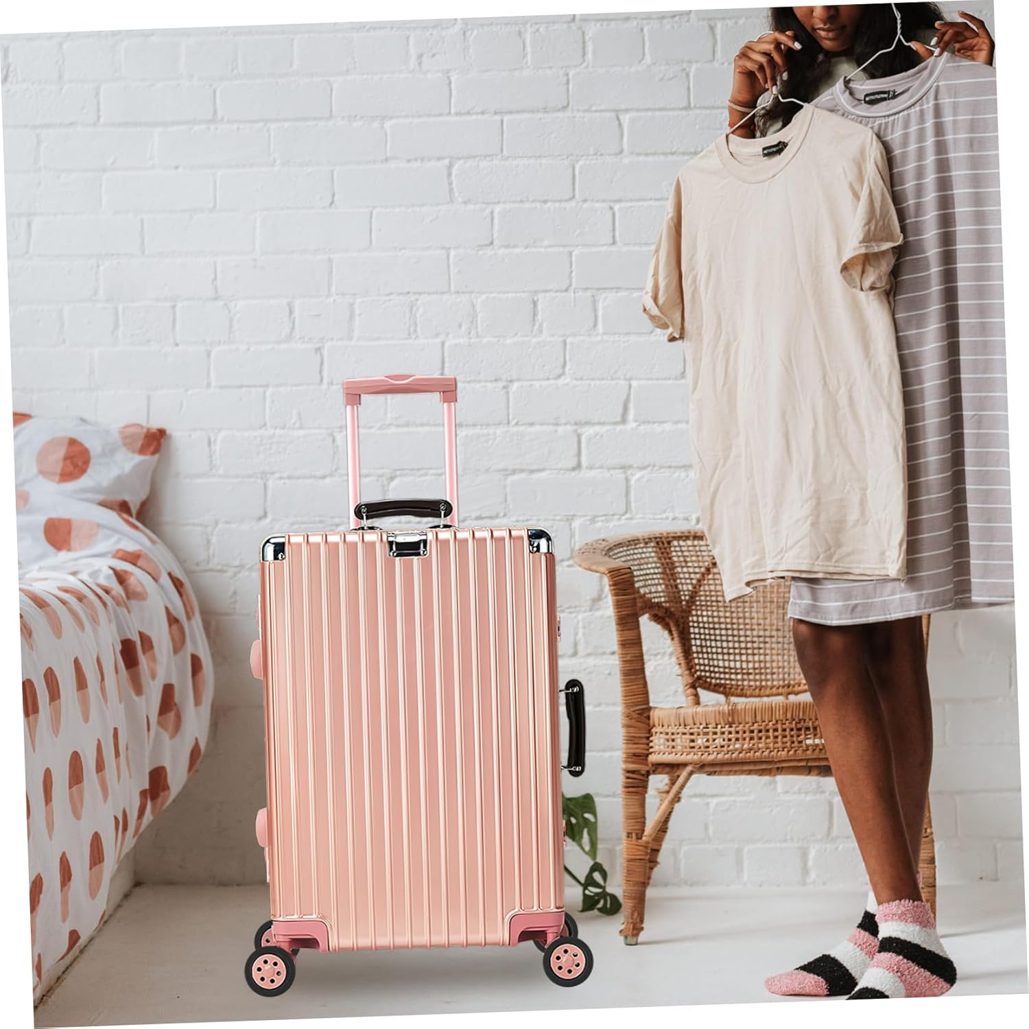 8Pcs Rubber Suitcase Wheel Covers Travel Luggage Wheel Protector Covers Noise Reduction Dark Color Floor Protectors for Suitcases image number 2