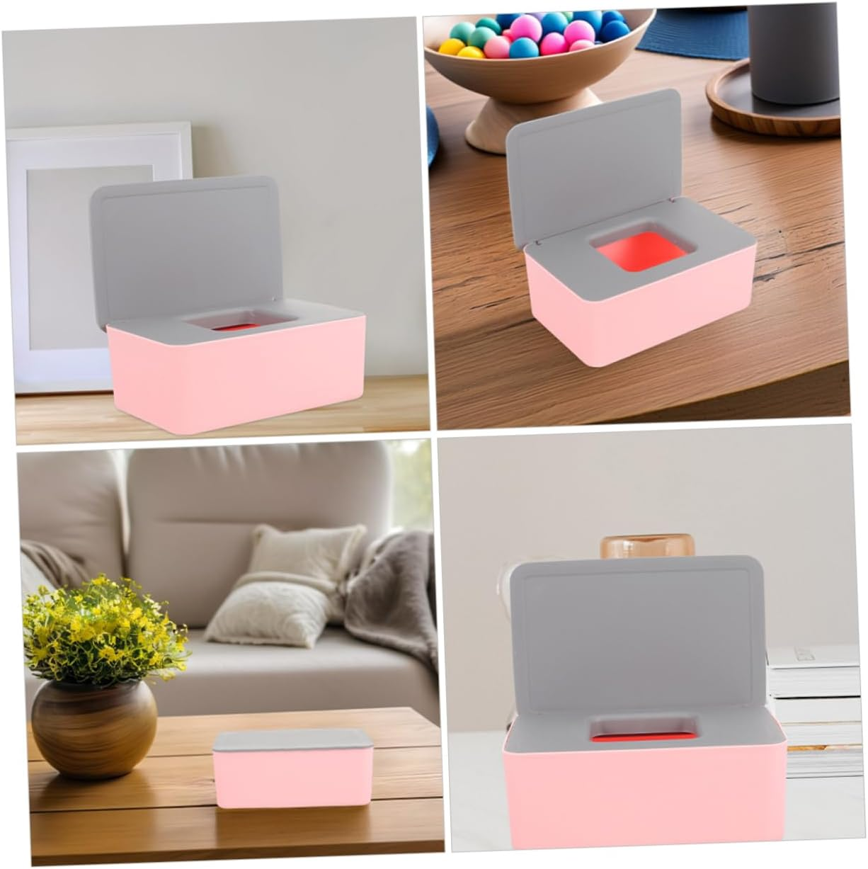 2Pcs Compact Wet Tissue Box Portable Wipes Container Seal Cover for Home Travel image number 6