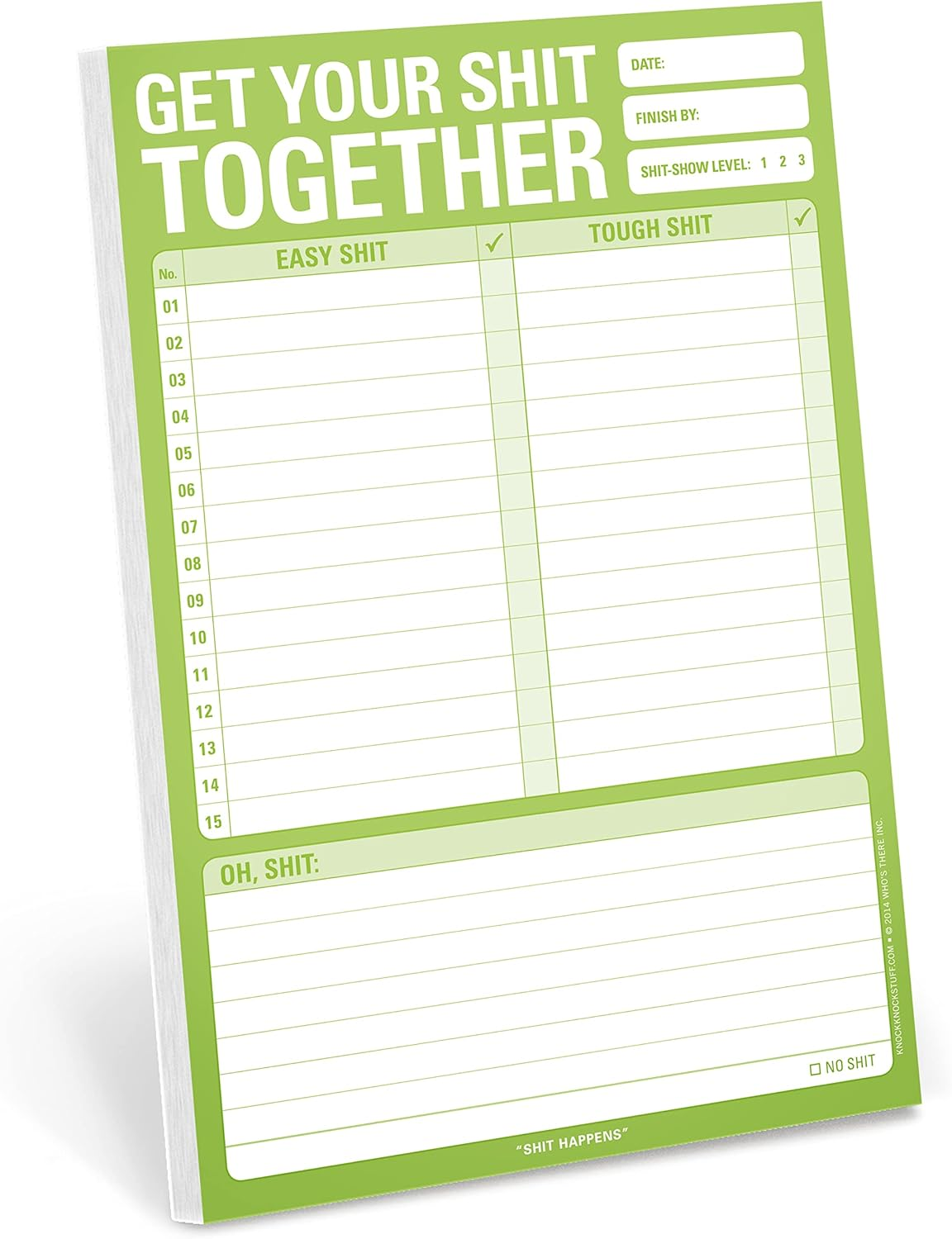 1-Count Knock Knock Things to Do around the House Pad with Magnet, Honey Do List Note Pad & Shopping Grocery List Pad, 6 X 9-Inches (Teal)