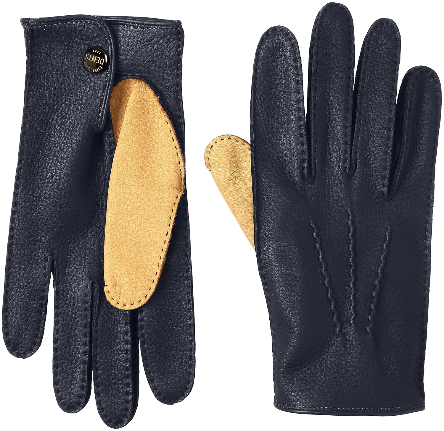 DENZ 15-2026 Men'S Gloves, NAVY/CORK, UK 8H-(日本サイズL相当)