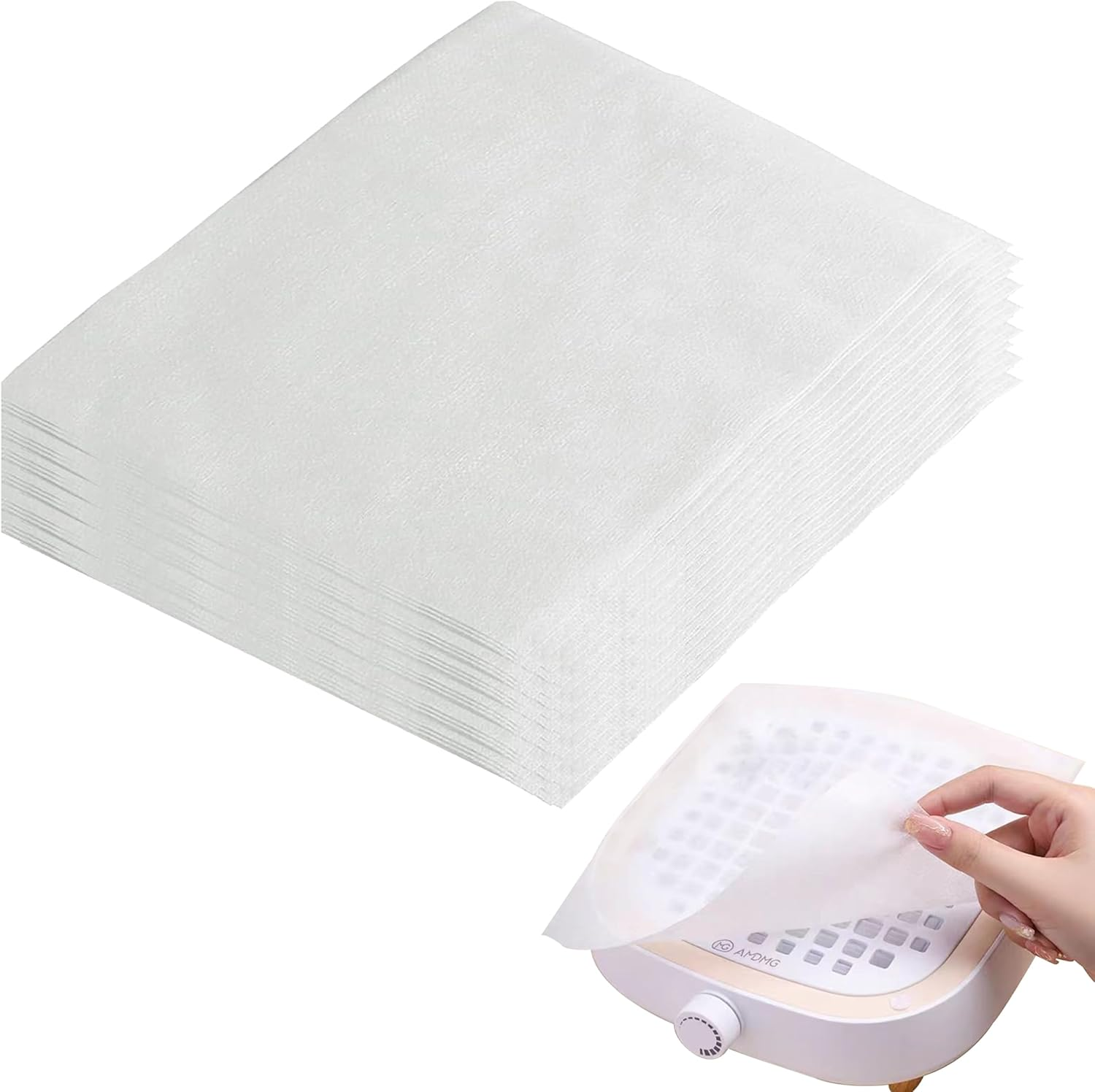 200 Sheets Nail Dust Collector Filter Paper Disposable Nail Dust Filters for Most of Nail Dust Collector Machine Nail Vacuum Dust Collector for Nail Salon Nail Supplies Accessories (White) image number 4