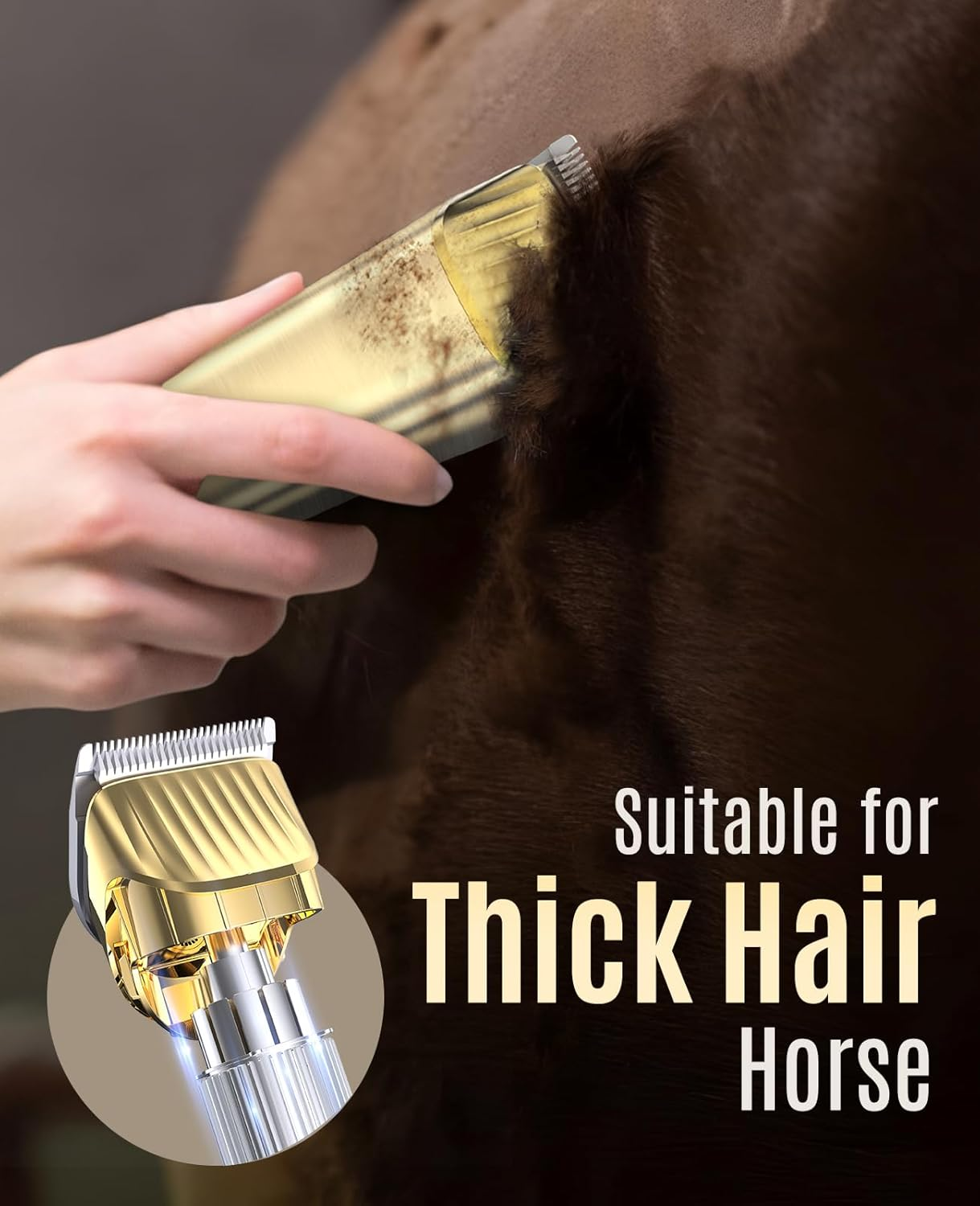 Oneisall Dog Clippers for Thick Fur Professional Dog Clippers Long Hair 2 Speeds Dog Shaver Dog Trimmer image number 3