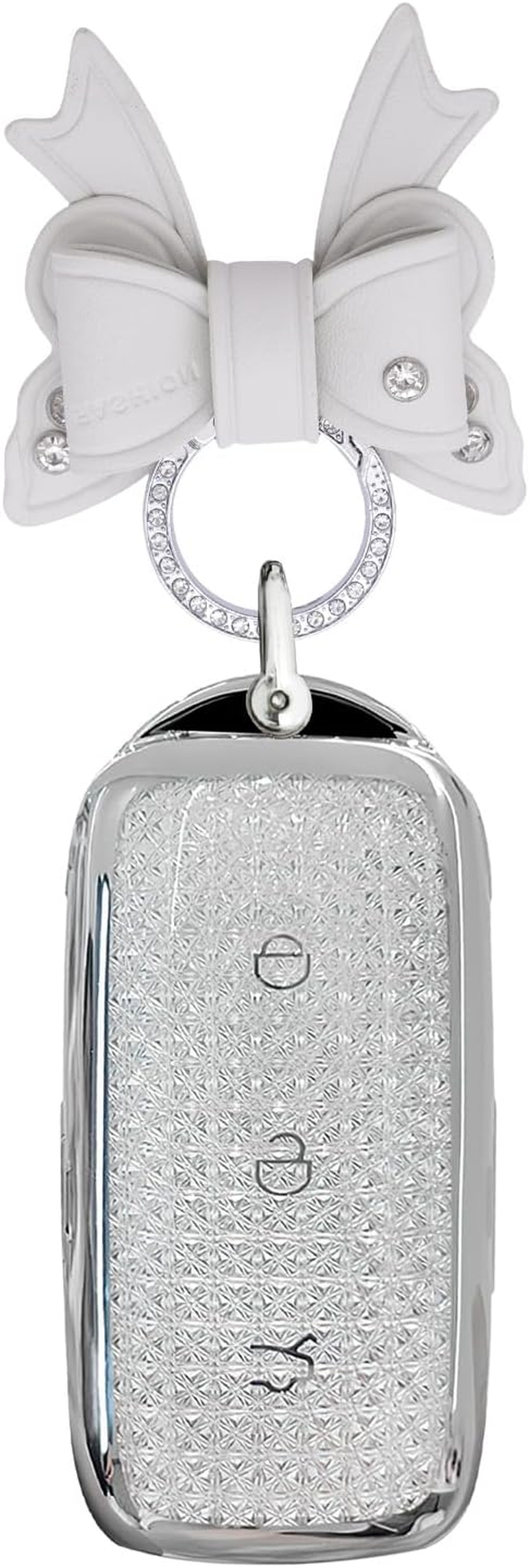 Ontto 3 Buttons TPU Car Key Fob Cover Fit for Geely Galaxy EX5 E5 Cityray L6 L7 EMI NO.1 Proton E.Mas 7 5 E8 Starry 8 Key Case Holder Keychain Shell Keyring Shining Decoration Accessories Pink 1