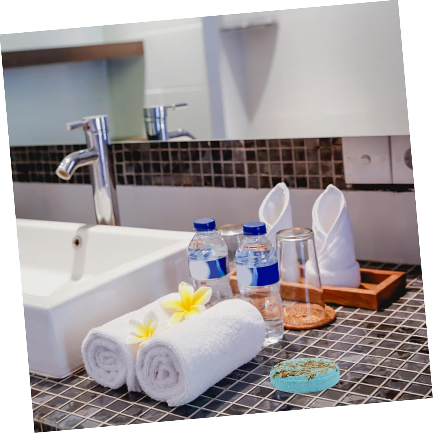 Mikinona 6Pcs Sea Salt Bath Shower Steamers Essential Oil Sheets for Relaxation Portable Aroma Sheets