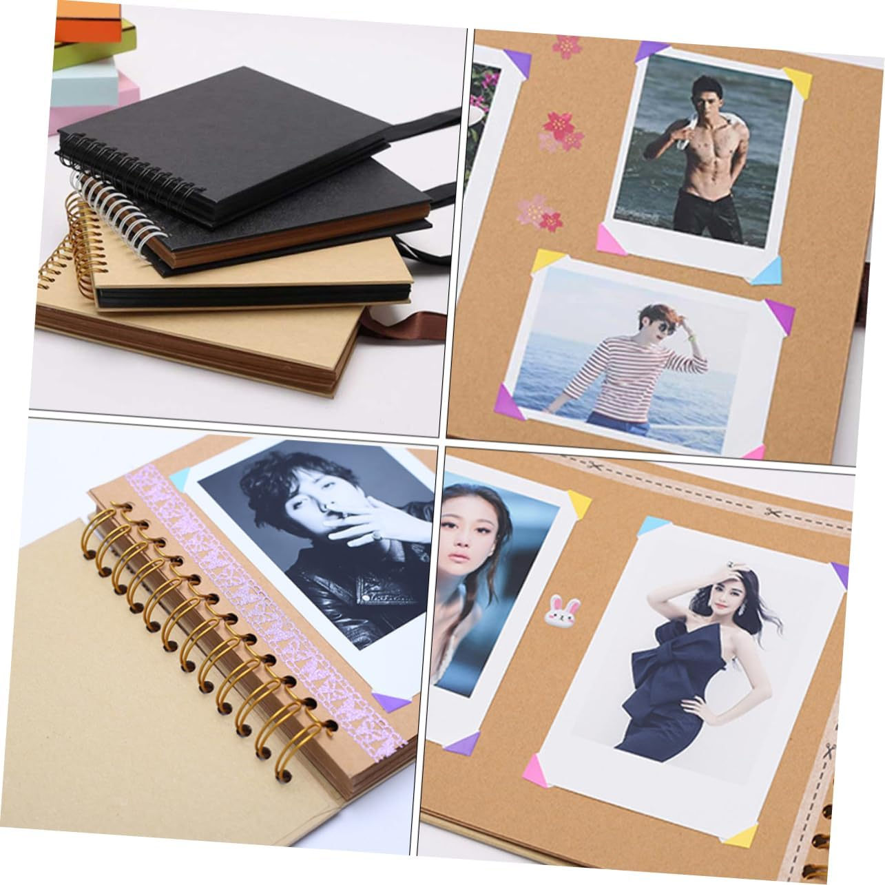 Photo Book Inserting Scrapbook Bowknot Ribbon Wedding Keepsake Handmade Album image number 5