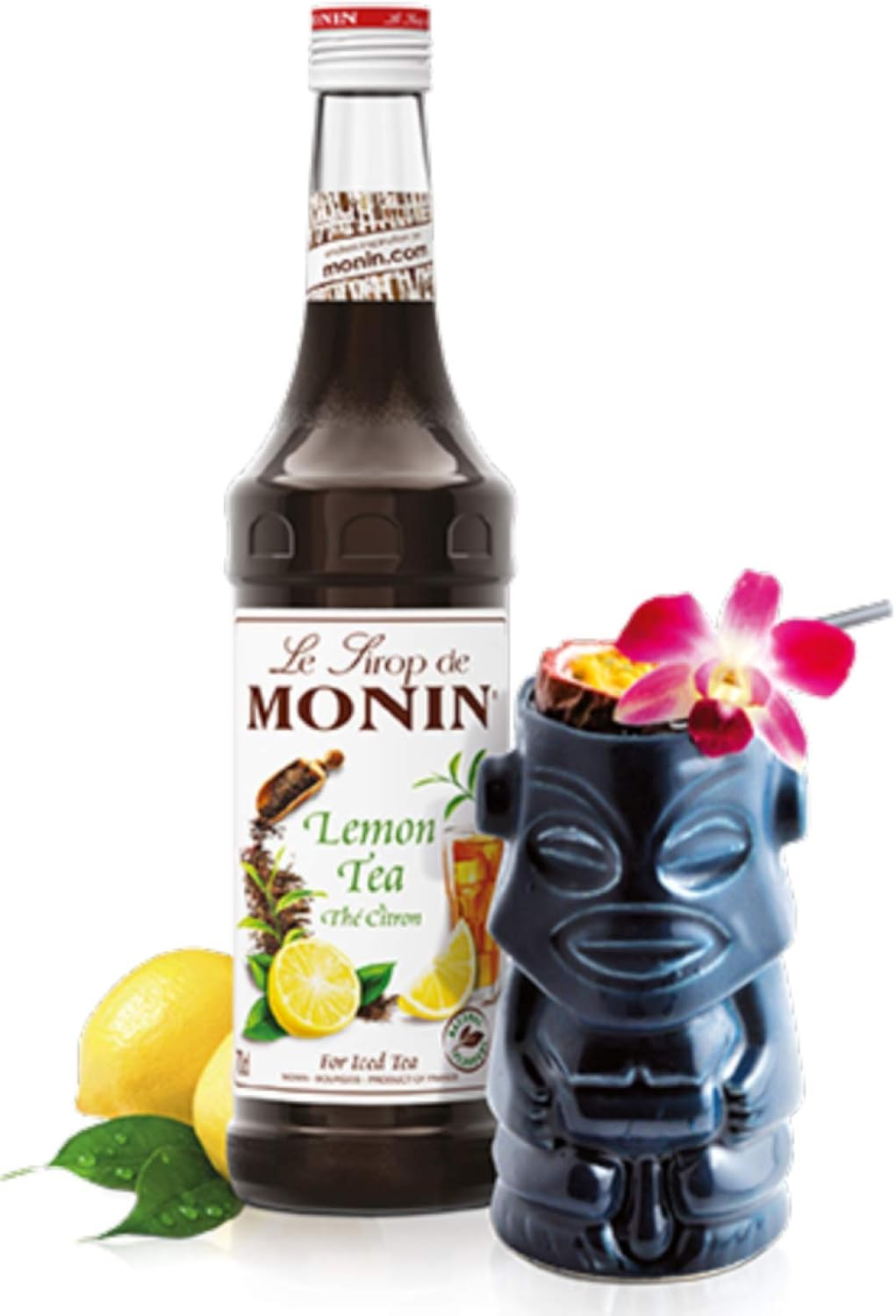 MONIN Lemon Tea Syrup, Balanced Lemon and Tea, Gluten-Free, Vegan, Non-Gmo, 700 Ml, Lemon Tea