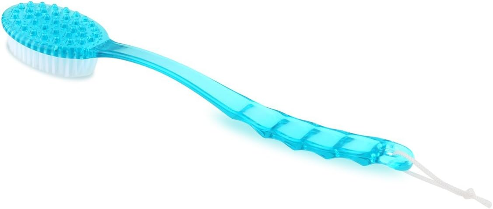 1 Pcs Long Hand Bath Shower Back Brush Scrubber Massager Mobility Blue image number 1