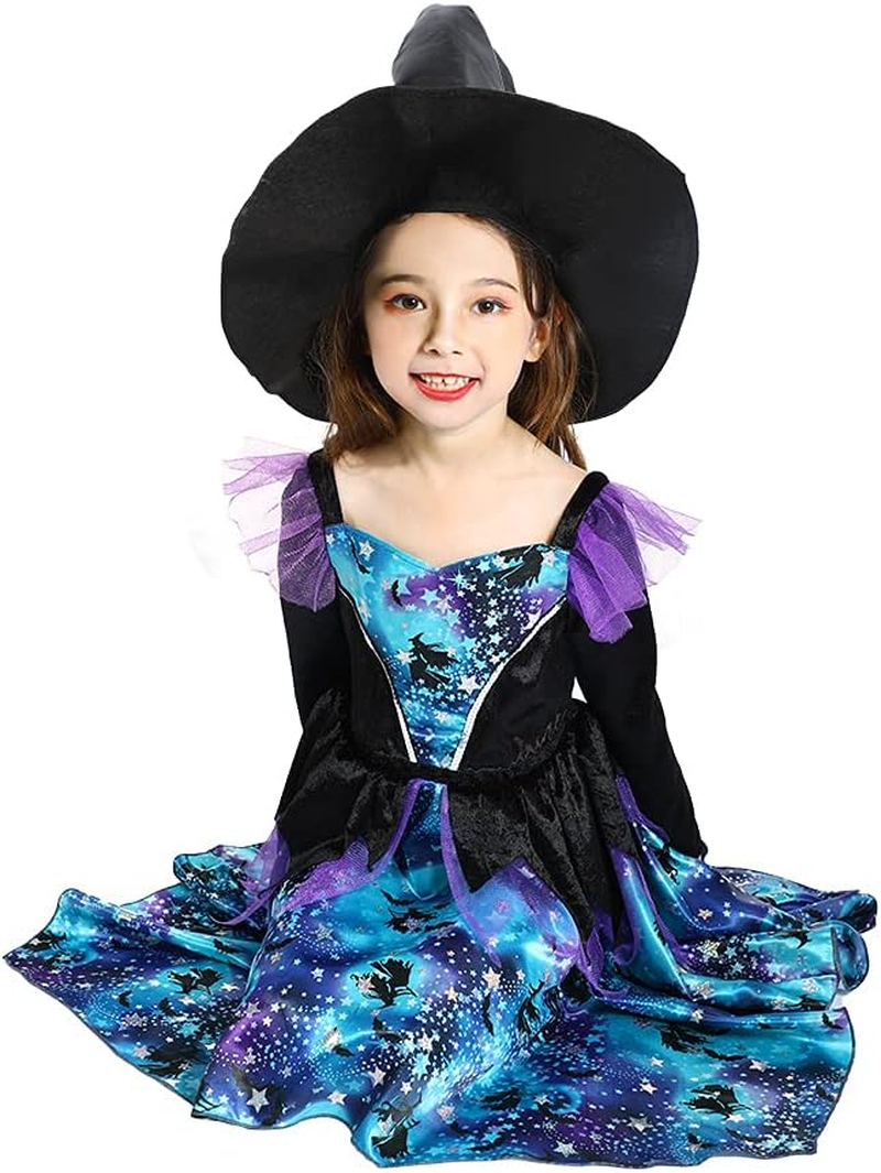 Lingway Toys Girls Halloween Witch Costume with Hat image number 3