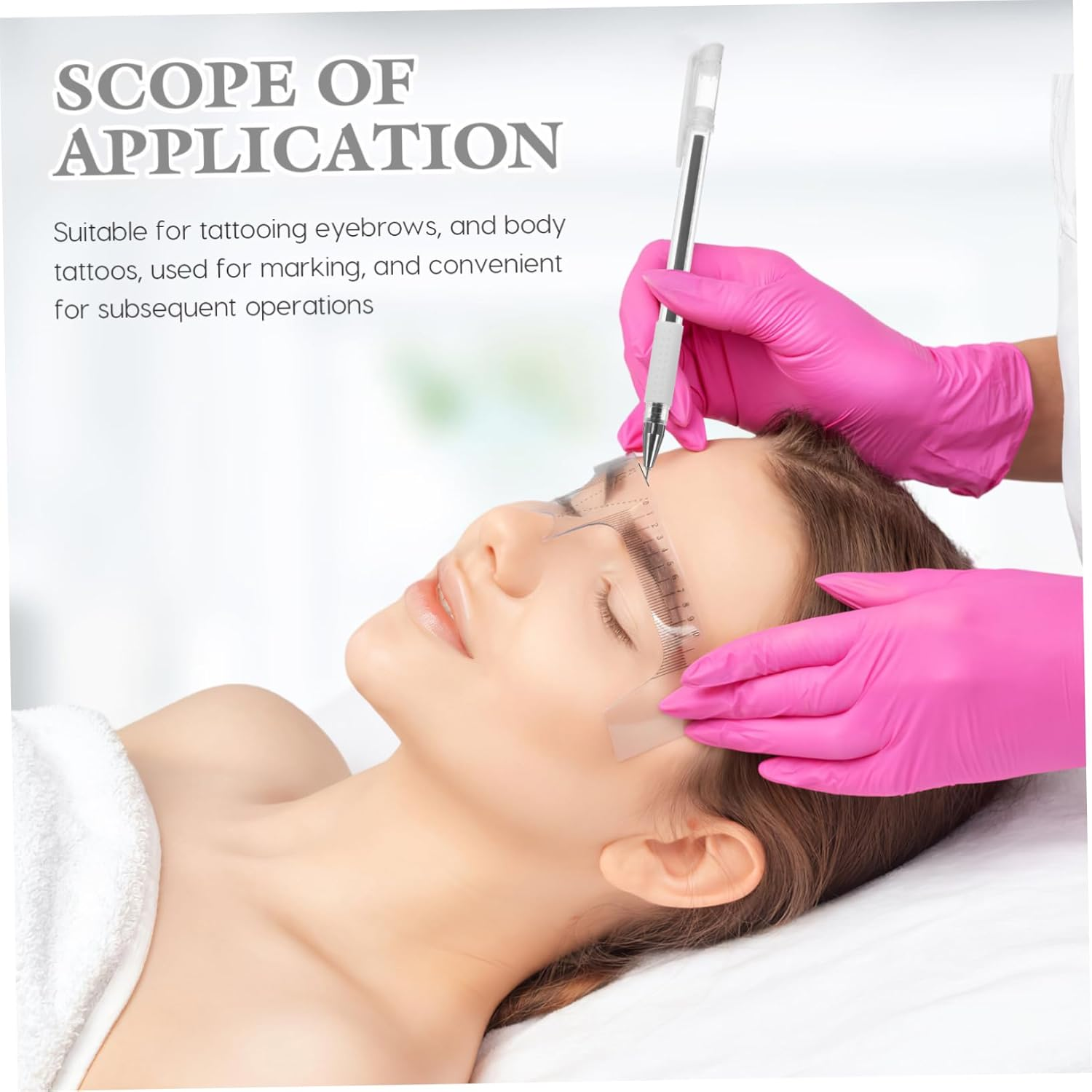 Healeved Waterproof Marking Pen 3Pcs Black Eyebrow Microblading Position Pens for Tattooing and Salon Use image number 2