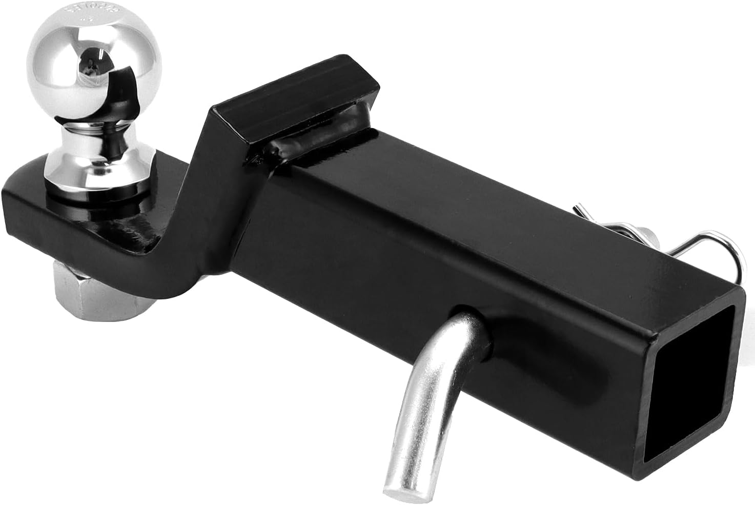 QWORK&reg; Towing Hitch for US Vehicles Lowered 50 Mm - 2800 Kg Load Capacity - 50 Mm Ball Mount - 16 Mm Pin and Clip image number 5