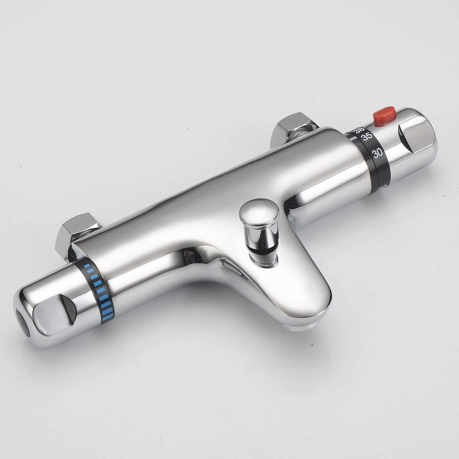 ENKI, Luna, BBT0171, Chrome, Thermostatic Bath Shower Mixer Valve, Wall Mounted, Solid Brass, Anti-Scald Device, Easy to Install Replacement Bath Shower Valve, 10-Year Guarantee image number 1