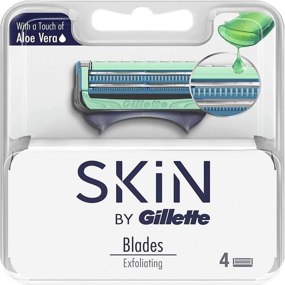 Skin by Gillette Exfoliating Blades Razor (Pack of 4)