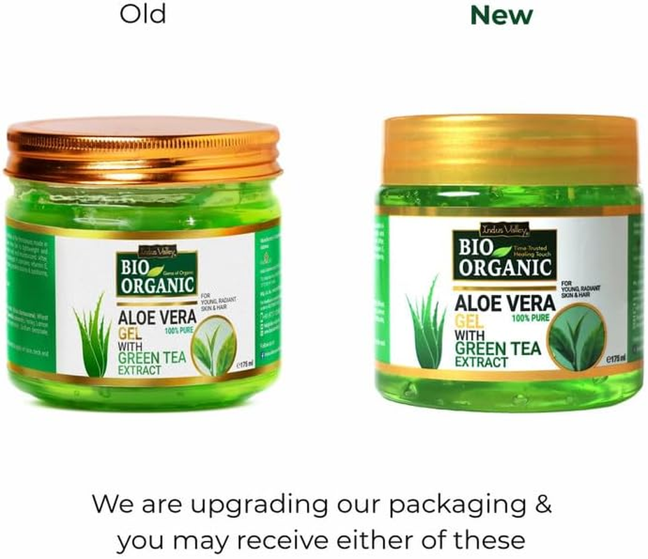 INDUS VALLEY Bio Organic Non-Toxic Aloe Vera Gel & Sandalwood for Acne, Scars, Glowing & Radiant Skin Treatment (175Ml + 200G) image number 1