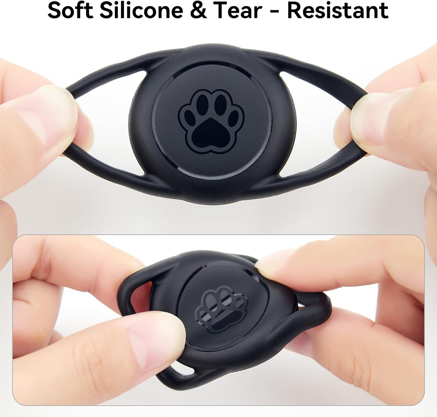 Citymore for Apple Airtag Dog Collar Holder,2Pack Waterproof Air Tag Cat Collar,Soft Silicone Airtag Case for Dogs&Cats,Apple Air Tag Holder for Pet Collar - Fits All Width Collars image number 3