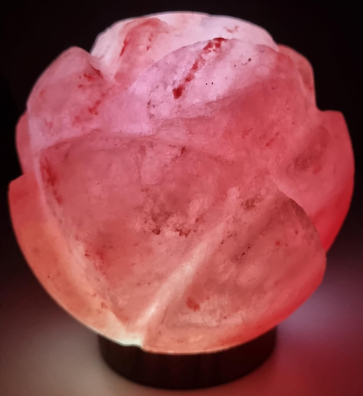 2-3 KG Premium Multi-Colour Rose Salt Lamp 100% Authentic, Handcrafted from the Foothills of the Himalayas Beautifully Hand Craft Lilly Flower Comes with Complete Electric Fitting