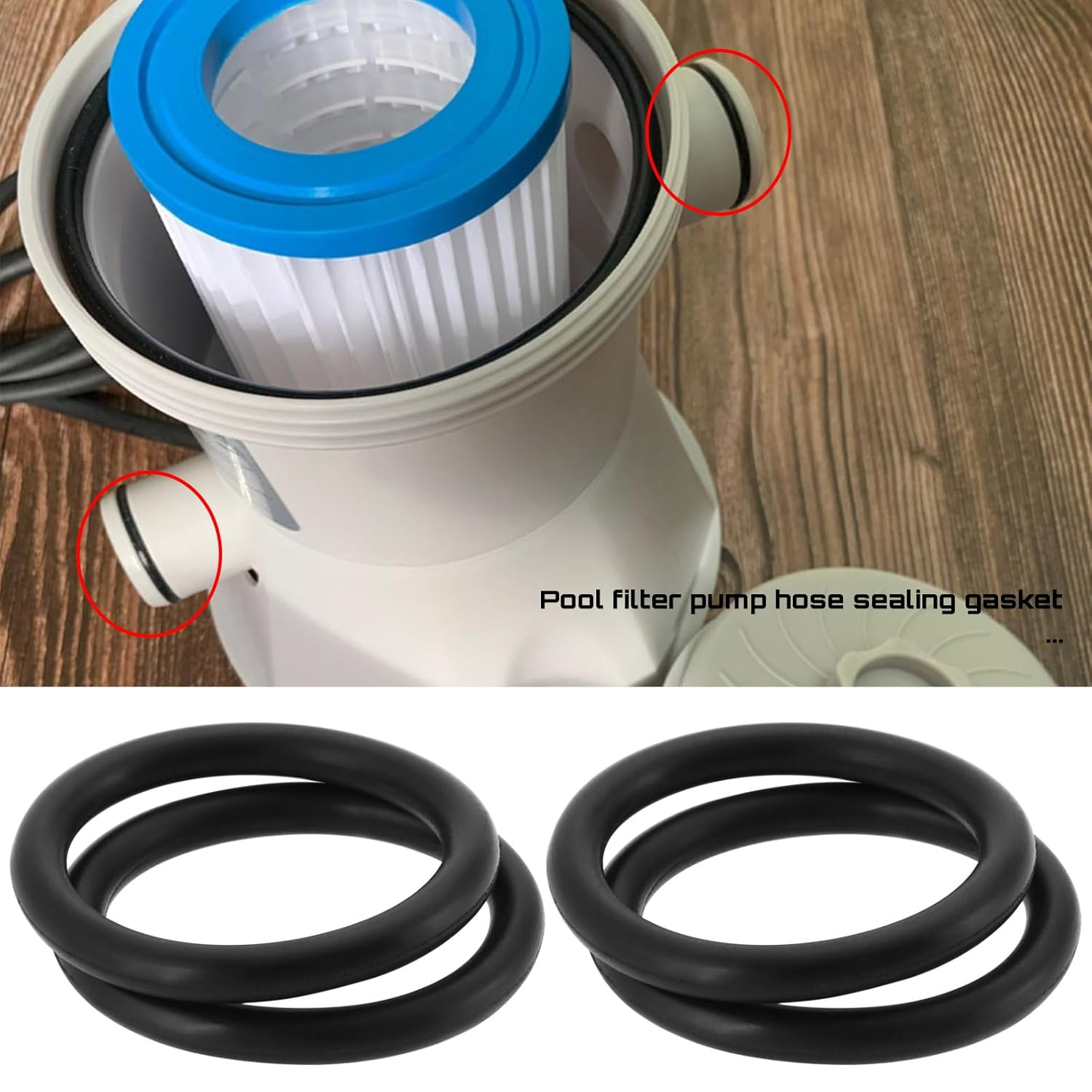 Ecsing 10Pcs Swimming Pool Filtration Pump Hose Rubber O-Ring Sealing Gasket Outer Diameter 32Mm Thickness 3.5Mm Compatible with Bestway Hose Connection image number 2
