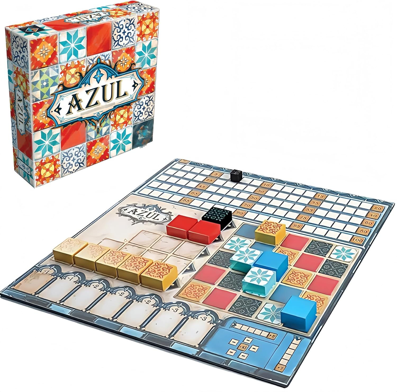 Azul Board Game - Strategic Mosaic Tile Placement Game for Family Fun, Adults & Kids, 2-4 Players, 30-45 Min Playtime, Colourful Pattern Puzzle Game image number 6