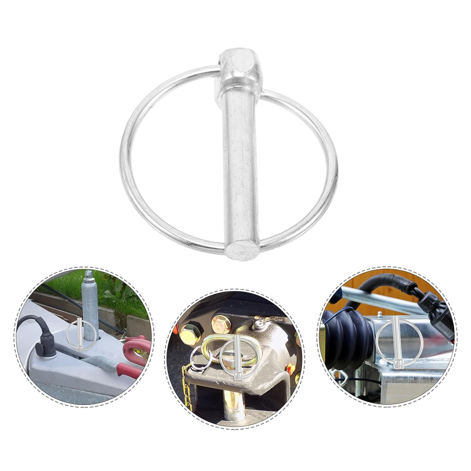 TOKIDNY Heavy Duty Galvanized Iron Lynch Pin Assortment Kit with O-Ring for Trailer and Rv Accessories Secure Locking Hitch Pins for Utility Trailers Easy Installation and Safety Part image number 1