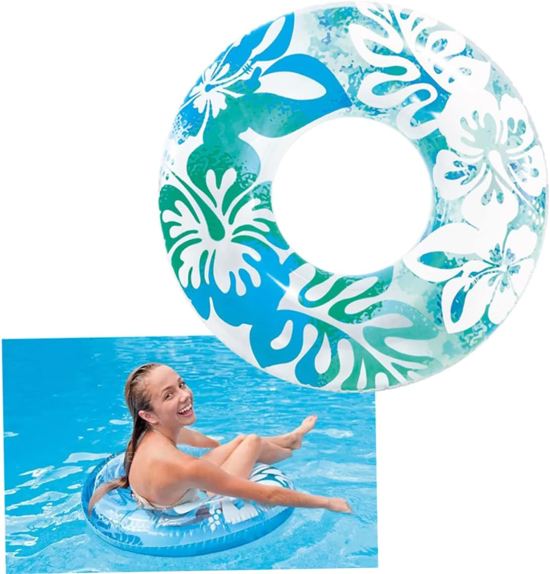 ERINGOGO Inflatable Swim Ring Printing Pool Leakproof PVC Swimming Ring for Beach Pool Inflatable Accessories Random image number 6