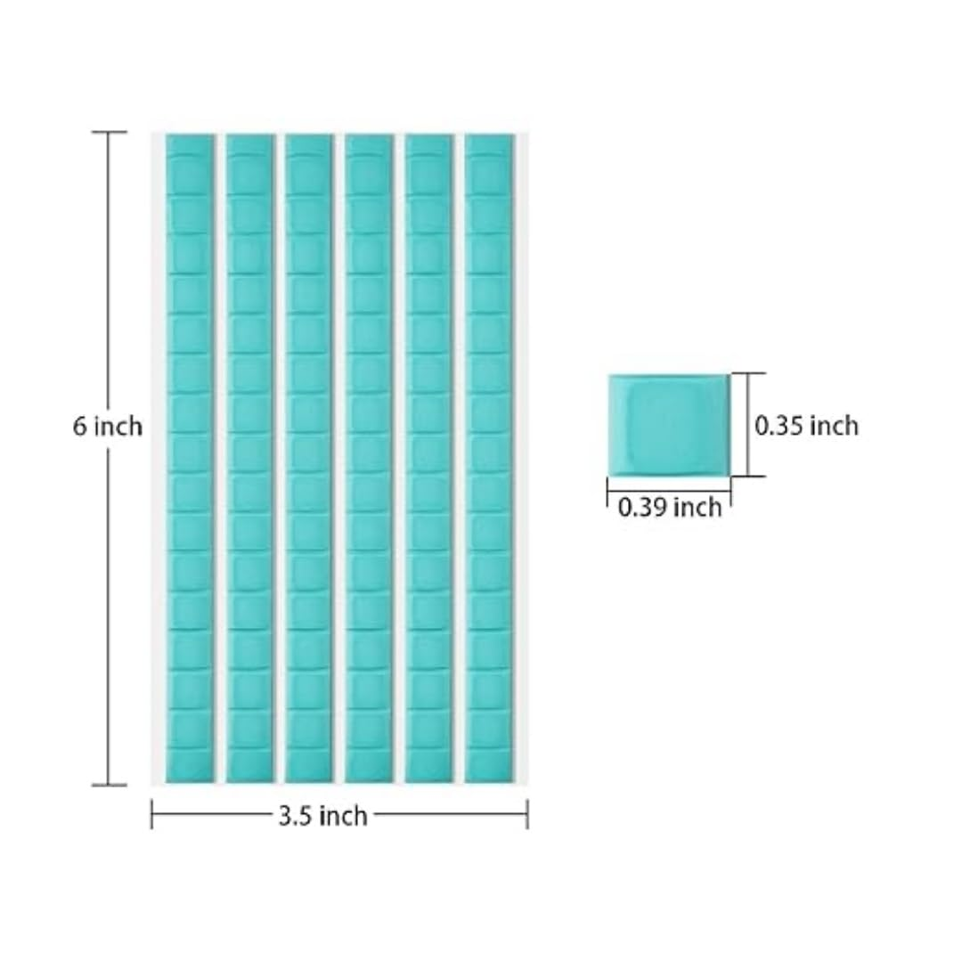 288 Pcs Removable Poster Adhesive Putty Multipurpose Mounting Tacky Putty, Reusable Wall Safe Tack Putty for Hanging Pictures Poster Art Photography Museum (Light Blue, White, Pink)