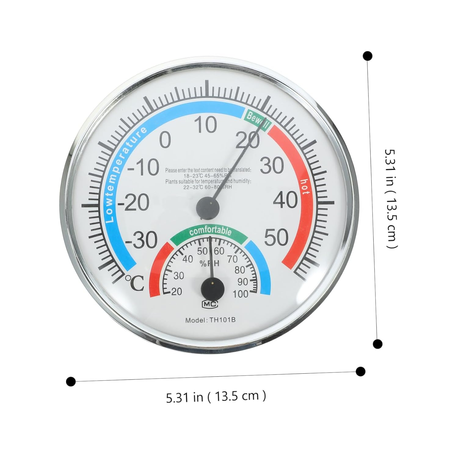 Indoor Outdoor Thermometer Hygrometer Wall-Mount Temperature Humidity Gauge for Garden Patio Compact Design Easy to Install Accurate Measurement image number 5
