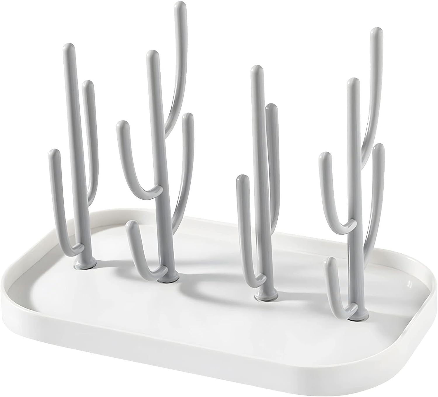 Liriqi Drying Rack for Baby Bottles and Accessories - Bottle Stand for Teats, Cups - Bpa-Free, Grey