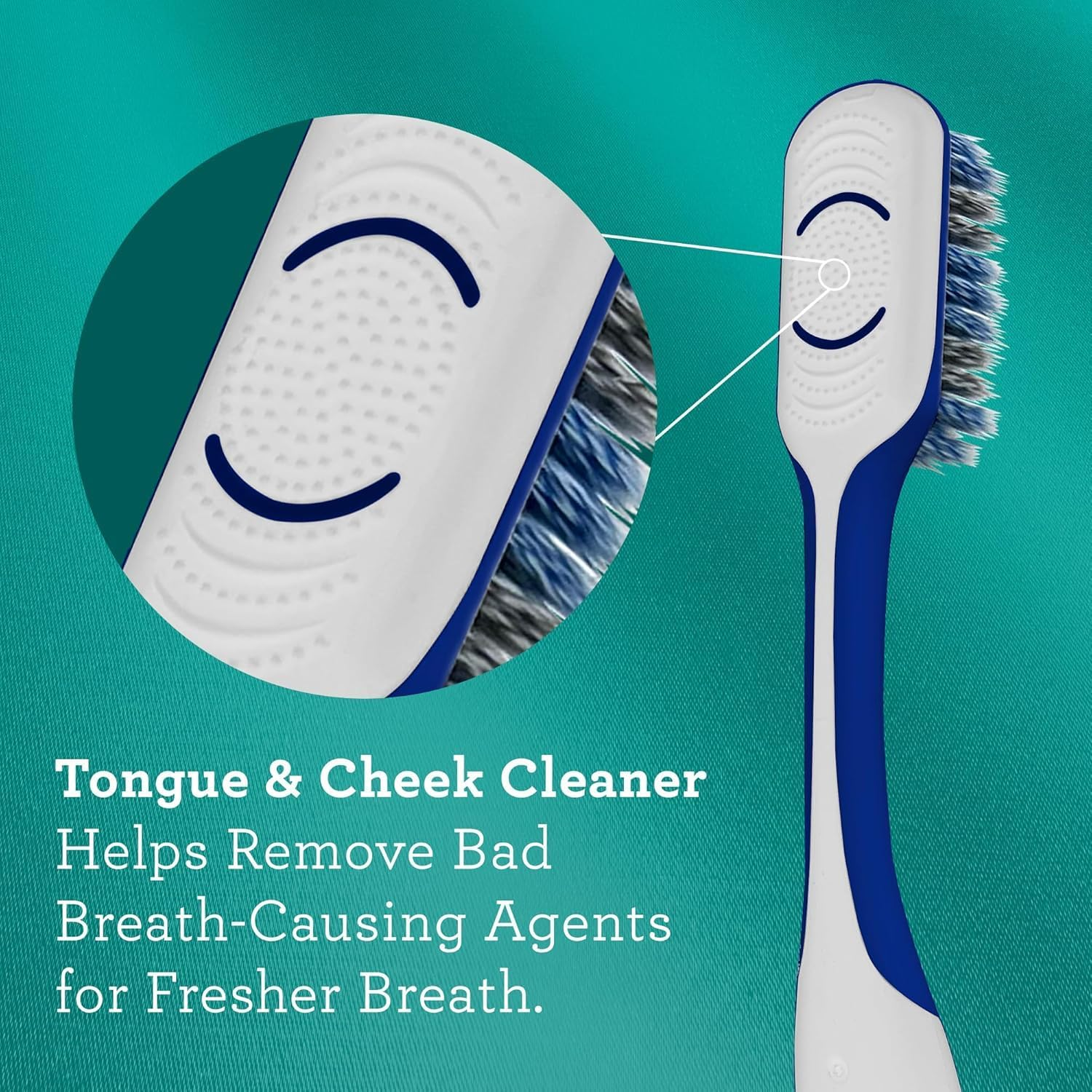 Gurunanda Gentle Giant Toothbrush with Dual Action Flossing Spiral Bristles, Non-Slip Ergo Dexa Grip, Helps in Teeth Whitening, BPA Free, (1 Count) image number 5