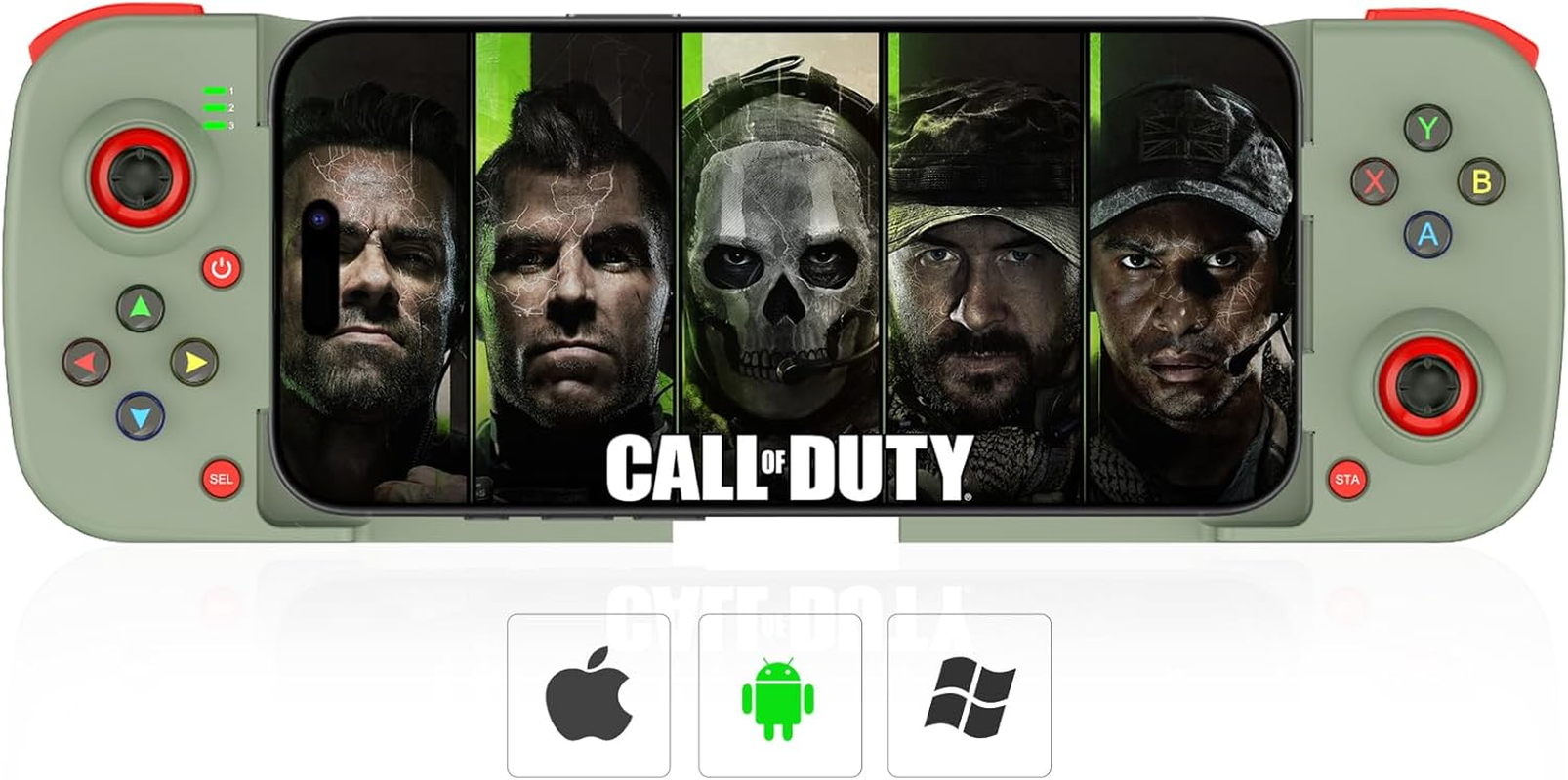 Megadream Mobile Game Controller Gamepad for Iphone Ios Android PC: Works with Iphone 17/16/15/14/13/12/11, Ipad, Samsung Galaxy, TCL, Tablet, Call of Duty, Minecraft - Directly Play (Green)