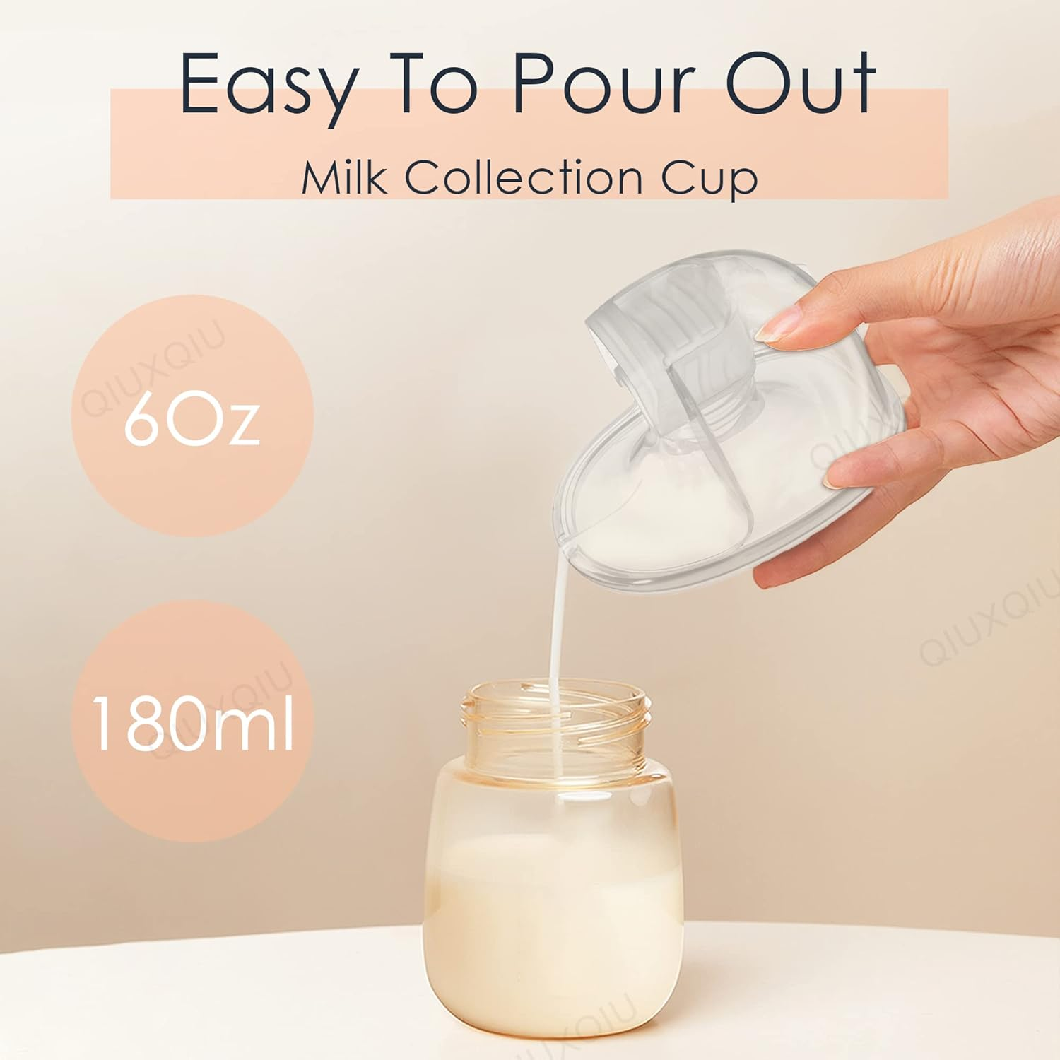 QIUXQIU Wearable Breast Pump Replacement Parts,Include Duckbill Valve, Silicone Diaphragm, 24Mm Flange, Milk Collector Cup,Compatible S21/S18 Breast Pump Accessories Breastfeeding Essentials for (1PCS 24MM KIT) image number 1