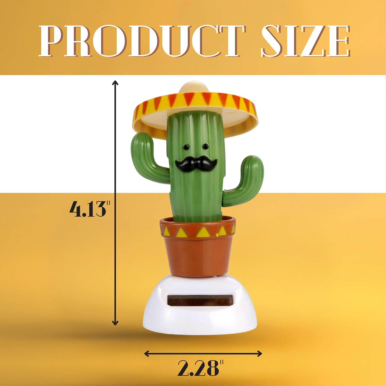 Solar Powered Dancing Cactus Toy &ndash; Sun Power Swinging Animated Bobble Dancer Solar Toys for Car Dashboard Dancing Cactus Holiday Car Decoration Solar Figures for Office Home Desk image number 1