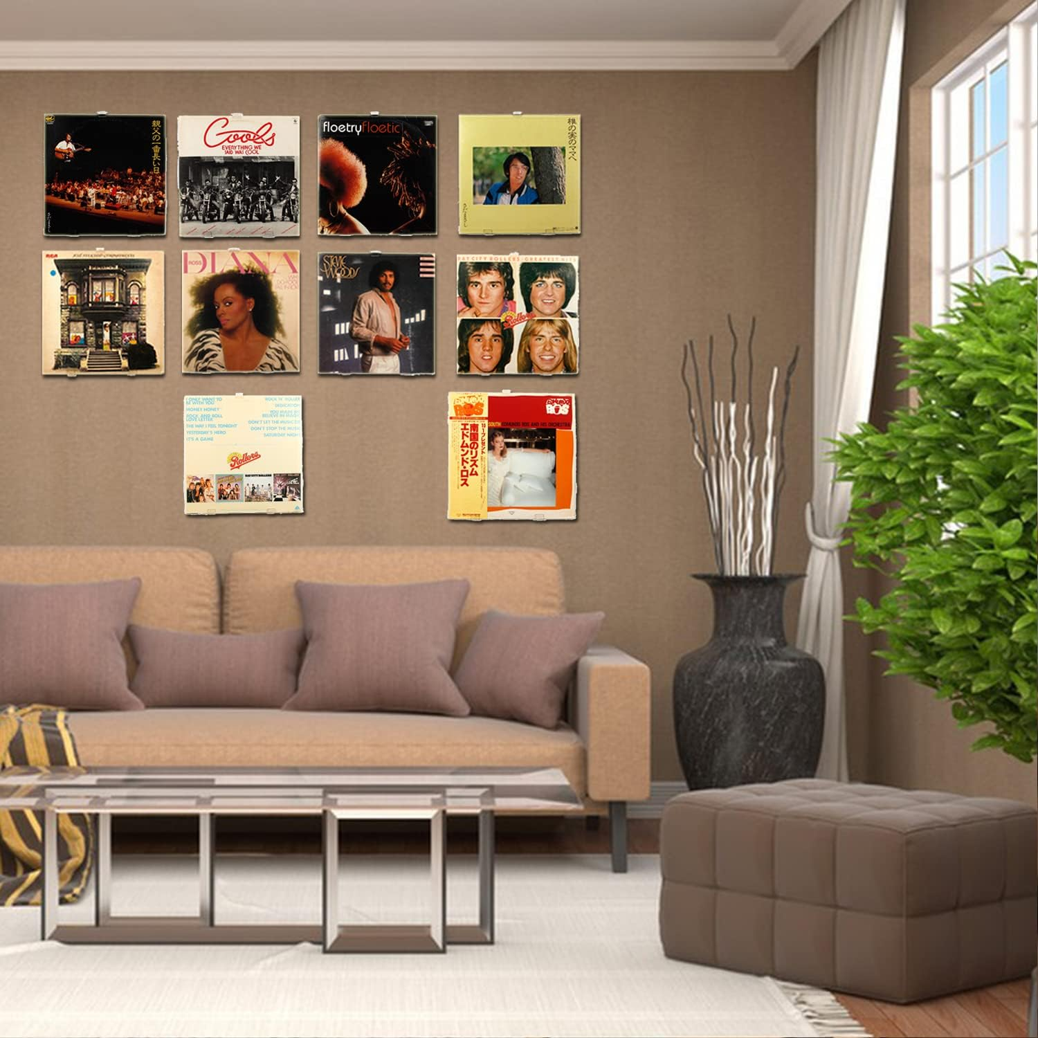 Vinyl Wall Mount, 30 Pack Clear Acrylic Album Holder Display Shelf - Display Your Daily Listening in Style image number 2