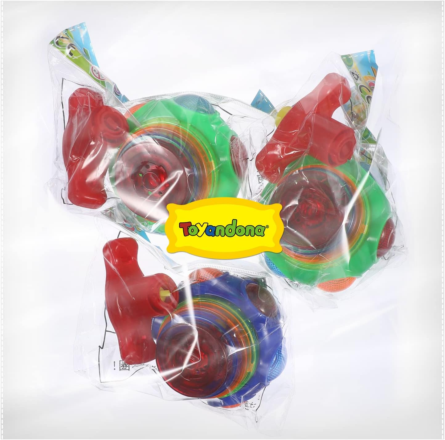 TOYANDONA 3Pcs Spinning Top, LED Light up Flashing Music Spinning Top Party Favors for Kids image number 2