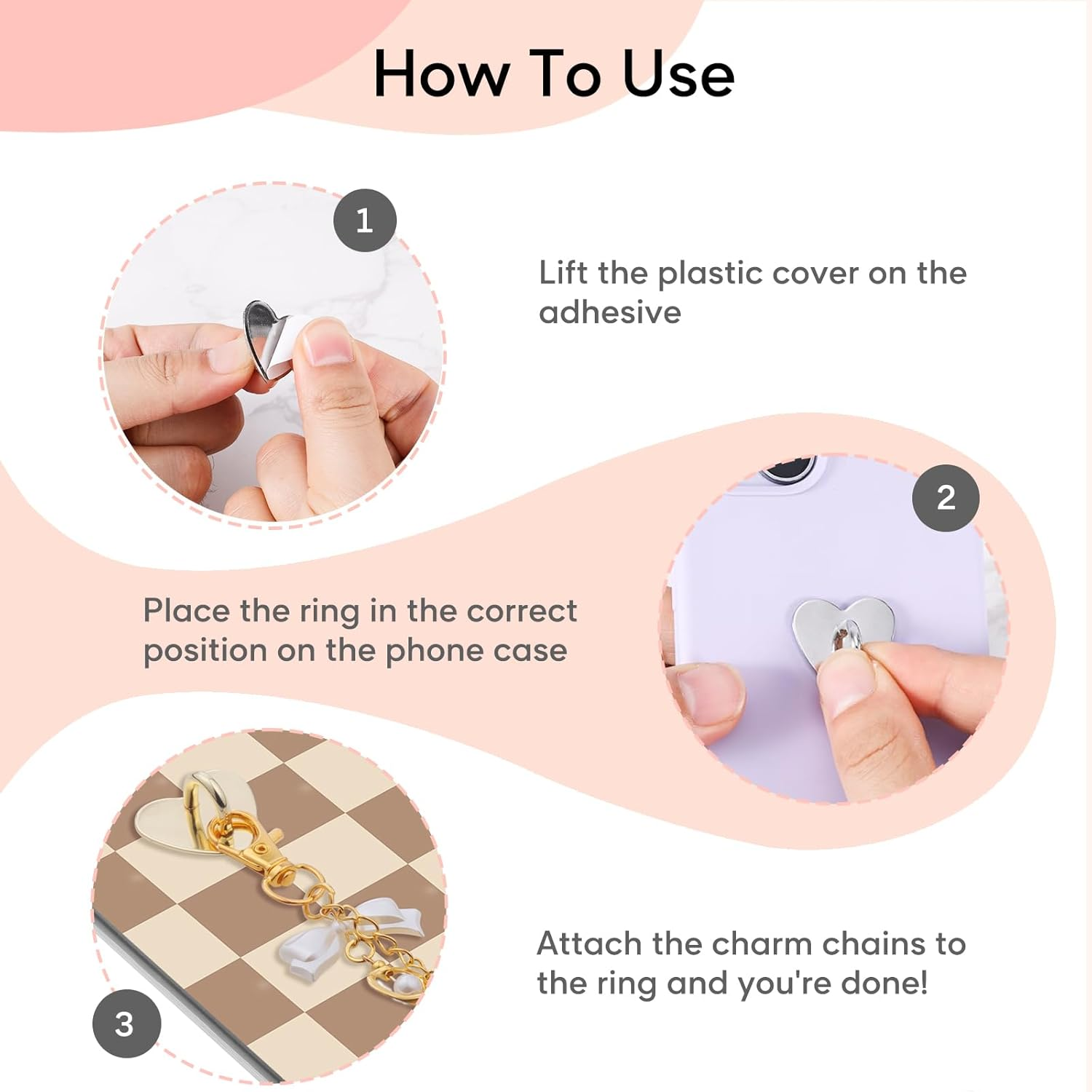 Sunla Charm Chains for Kindle, Cute E-Reader Phone Charm Bracelets Accessories Gift for Reader Booklovers Women for Kindle/Phone/Camera/Bag Decor - Gold Bow image number 2