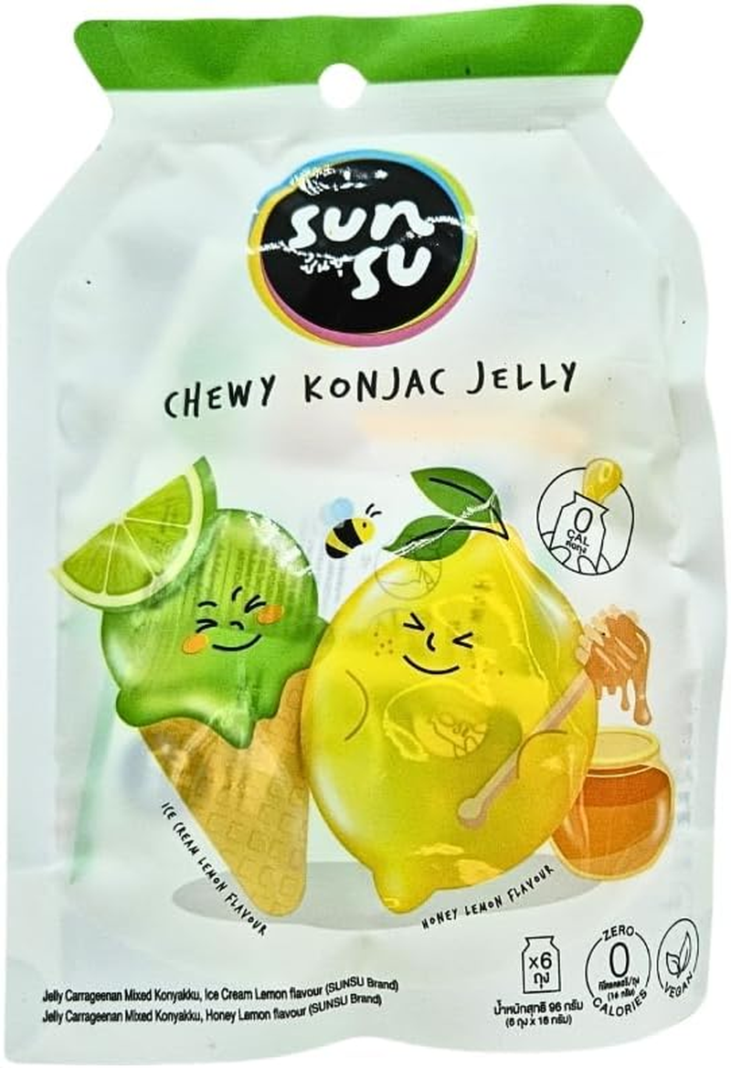 Sunsu Chewy Jelly Ice Cream Lemon & Honey Flavour 96G