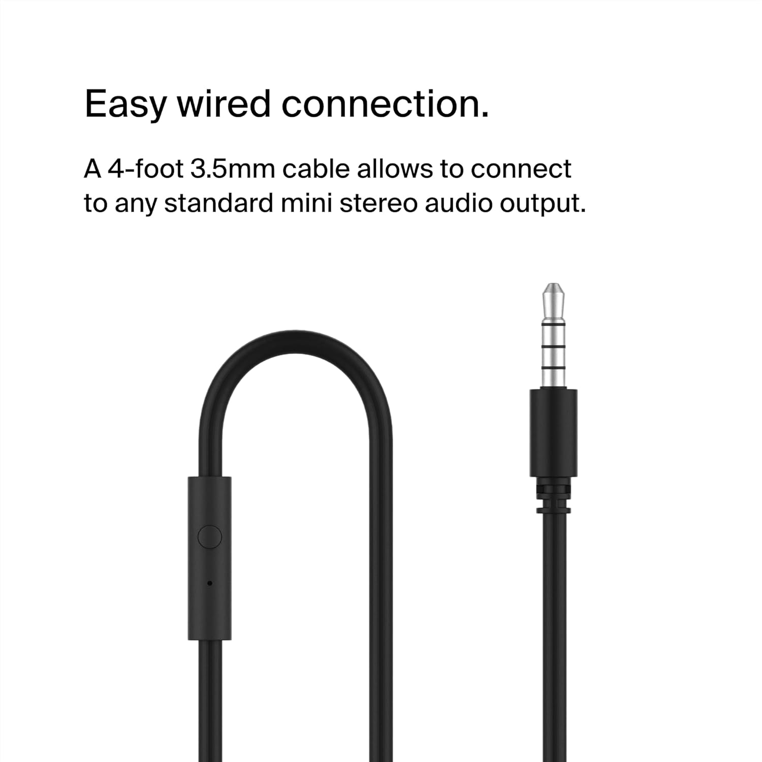 Belkin Soundform Mini Kids Wired Headphones with Built-In Microphone & Fun Stickers, 85Db Safe Volume Limit &ndash; for Online Learning, Travel, Compatible W/Iphone 15, Ipad, Galaxy S23, & More - Black image number 5