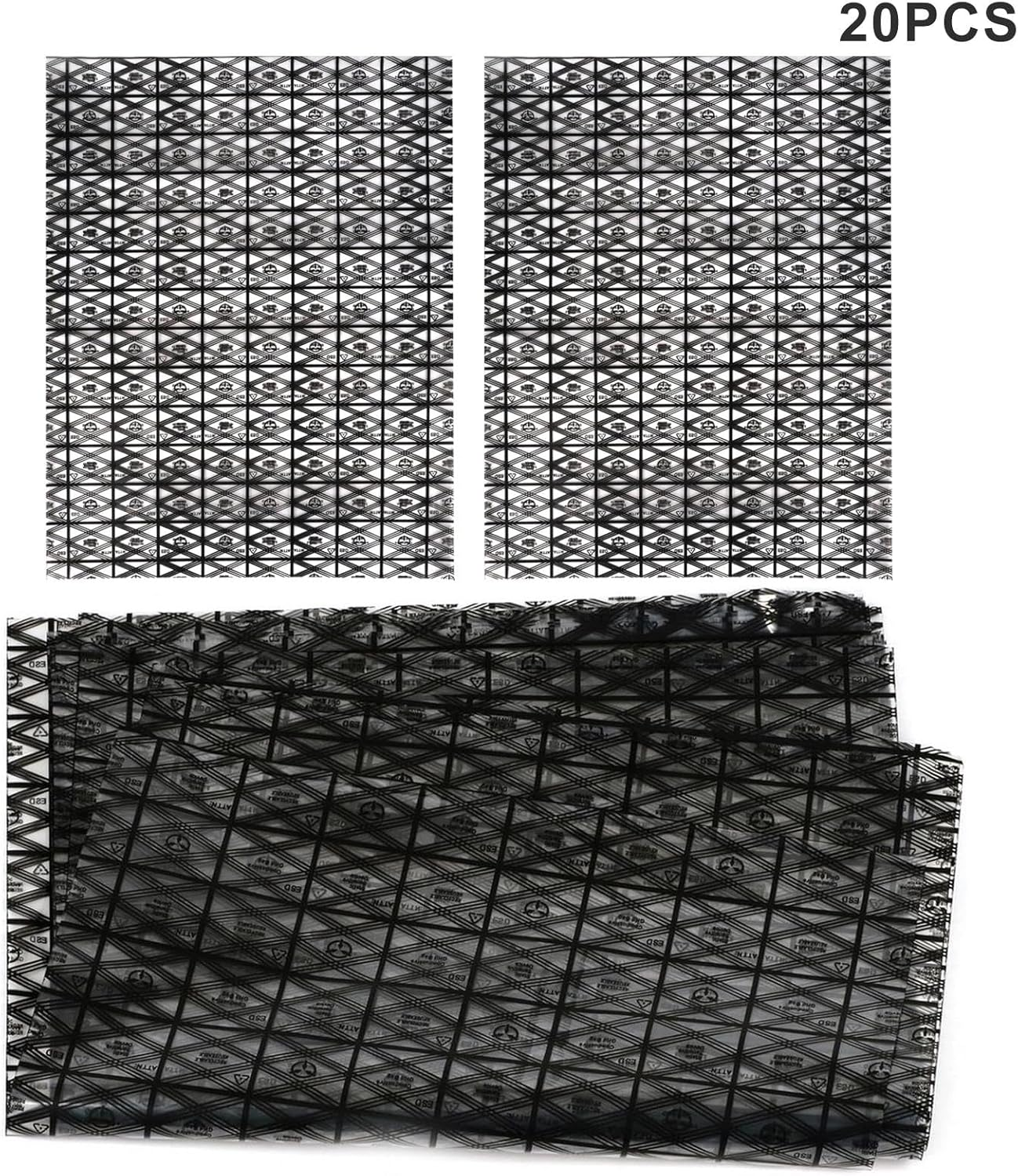 20PCS Large Anti-Static Bags,30Cm X 40Cm Double Layer Bag with Warning Labels for Open Top Storage for SSD, Motherboard, and PC Components image number 6