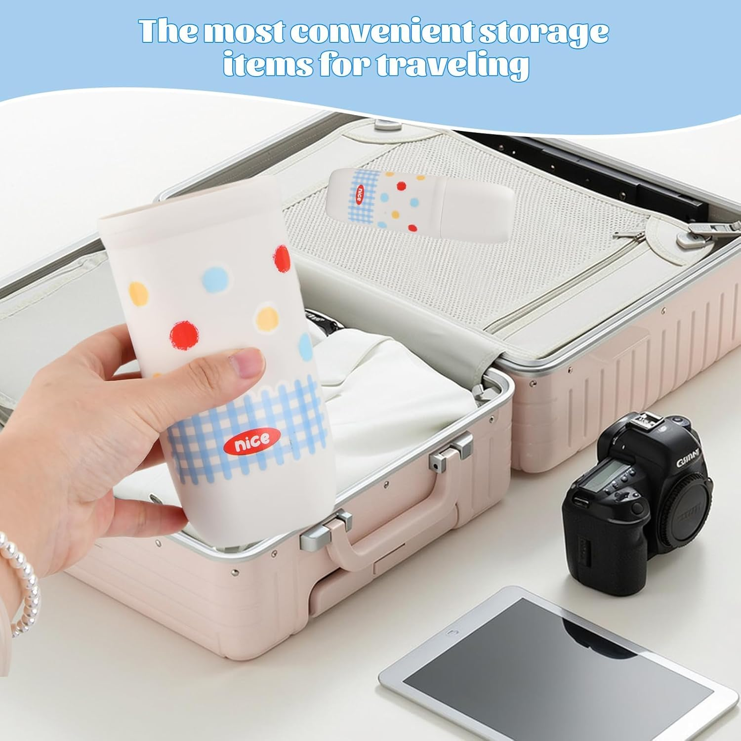 2 Pieces Travel Toothbrush Case,Travel Toothpaste Holder Set, Multifunctional Storage Toothbrush, for Home School Camping Business Trip Bathroom image number 2