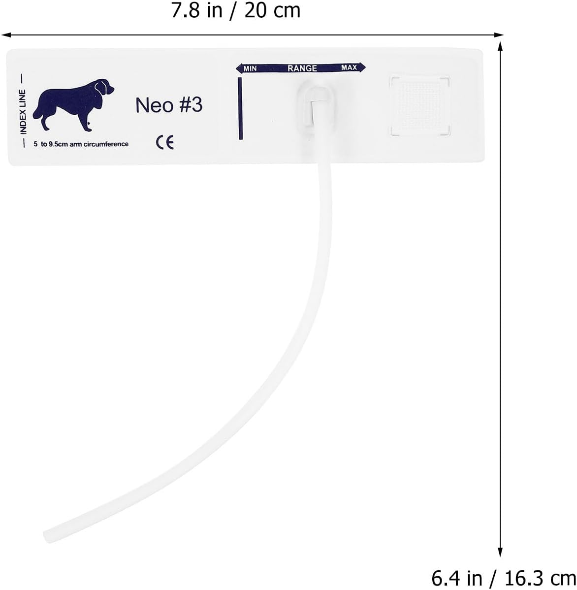 Partykindom Blood Pressure Cuff for Animals, Non-Woven Fabric, Soft, Comfortable, Safe for Monitoring the Blood Pressure of Cats, Dogs and Other Pets, Easy to Use, Practical for Veterinary Medicine image number 5