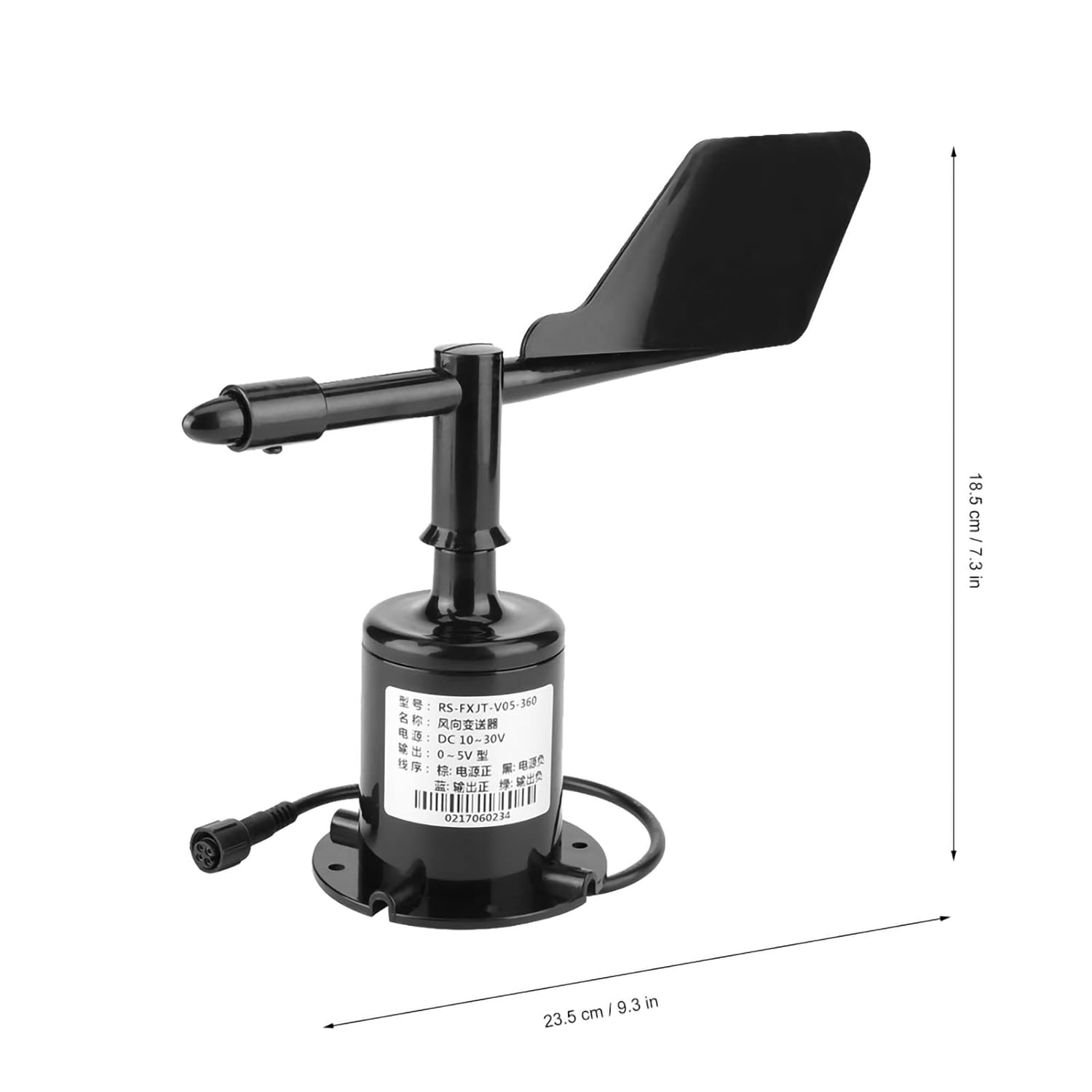 Output 0-5V 360&deg; Anemometer Wind Direction Sensor with Polycarbonate Housing image number 4