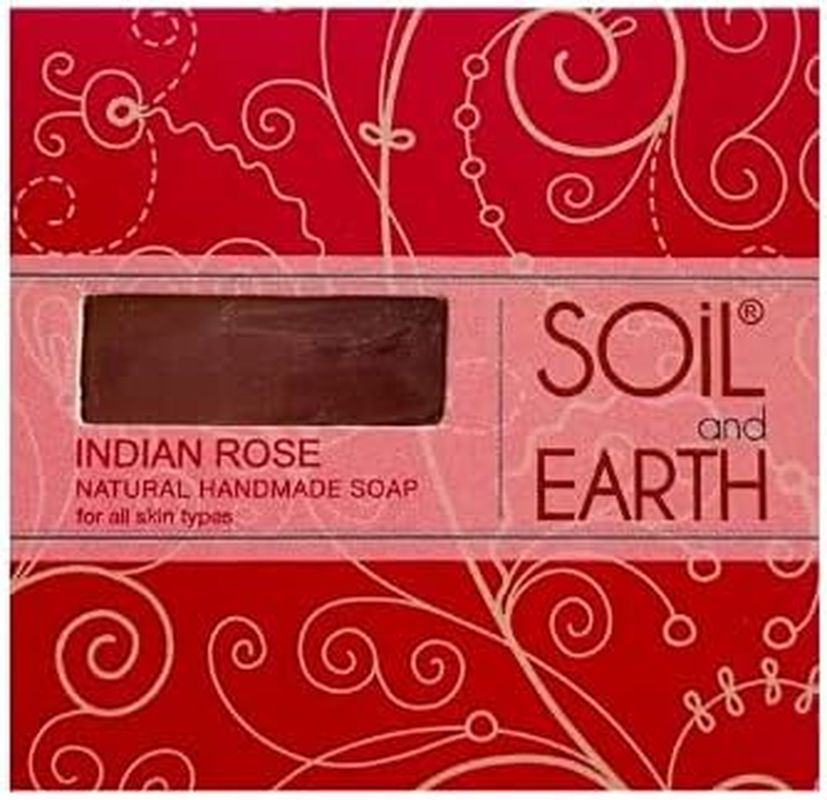 SOIL and EARTH HANDMADE NATURAL SOAPS (INDIAN ROSE)_3 X 125 Gm/ 4.4 Oz. image number 2