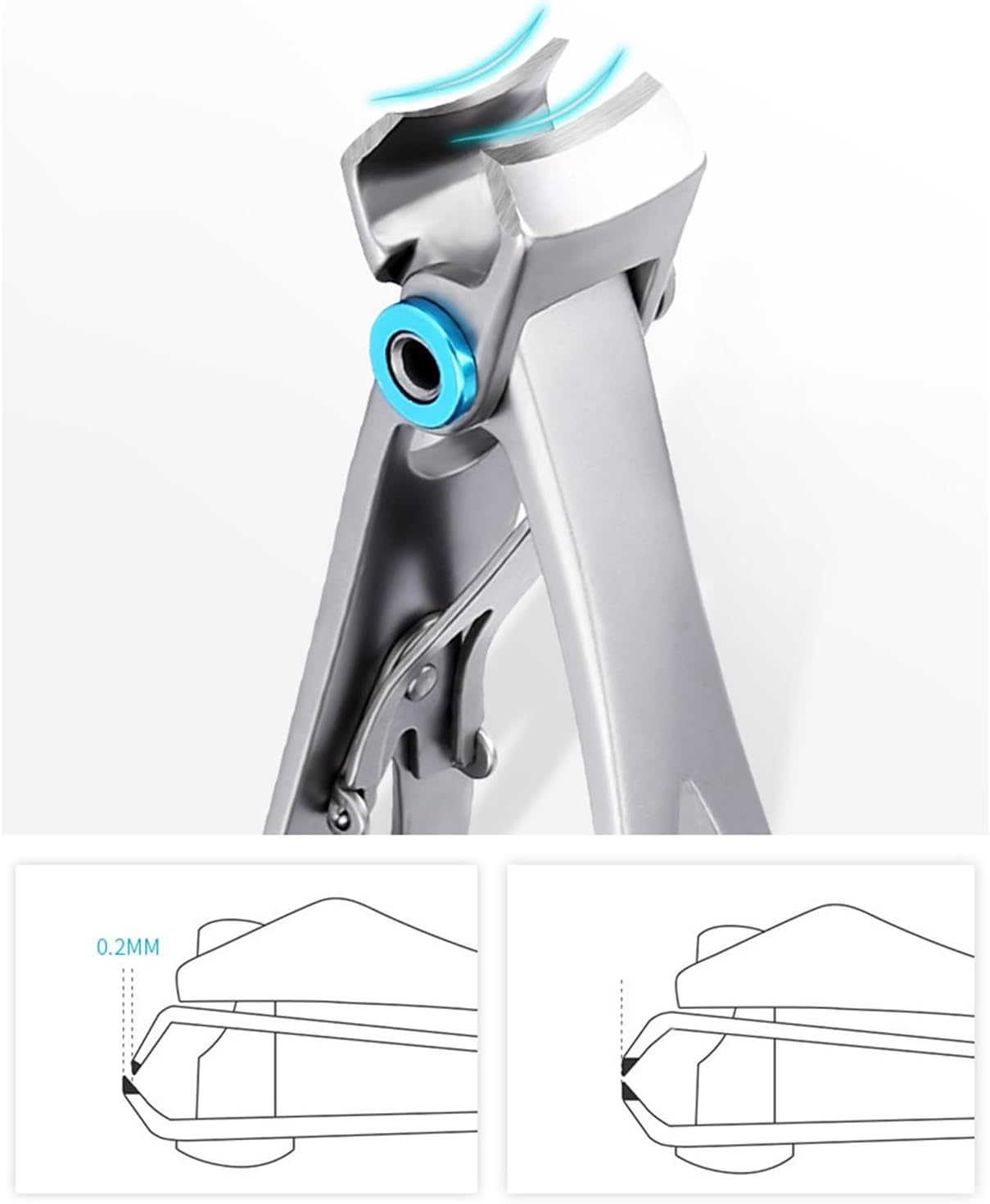 JIEBWCHA Fingernail Trimmer Set,Stainless Steel Fingernail Trimmer for Traveling - Portable Toenail Cutter Kit for Family Friends Daughter Men Wife Teens Youth Husband Women Girls - Silver image number 3