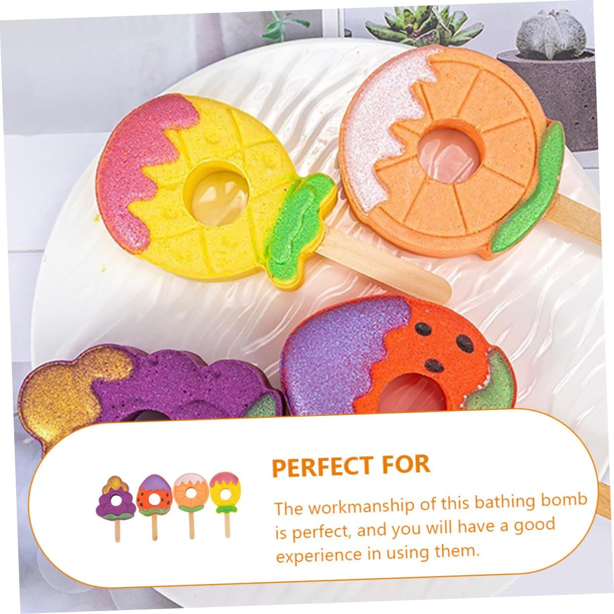 Gogogmee 4Pcs Salt Bomb Bubble Bath Bomb Portable Moisturizing Relaxation Therapy Spa for Girlfriend Wife Friends image number 3