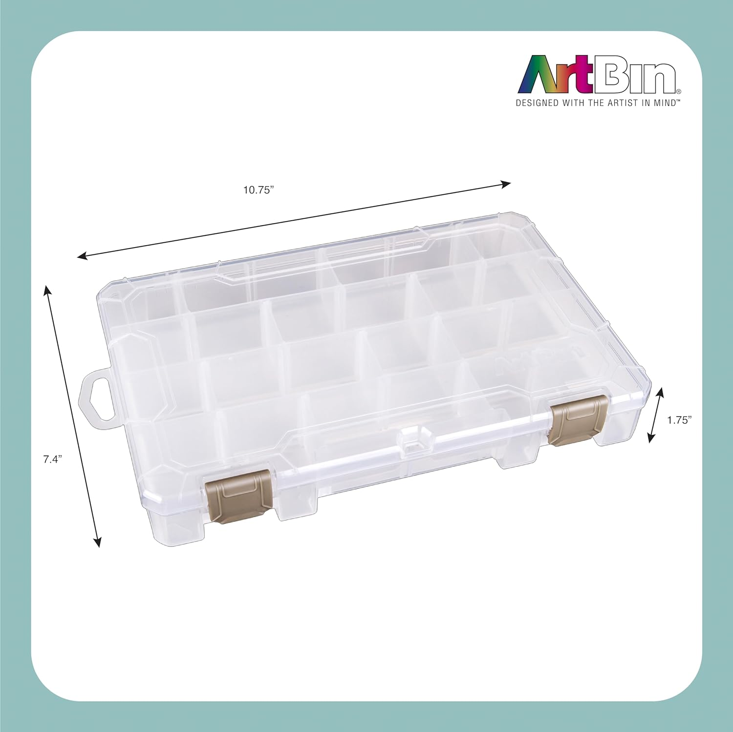Artbin Floss Finder with Dividers10.75 7.375-Inch X 1.75-Inch Translucent, Acrylic, Multicoloured, 1.65 X 10.65 X 6.9 Cm image number 6