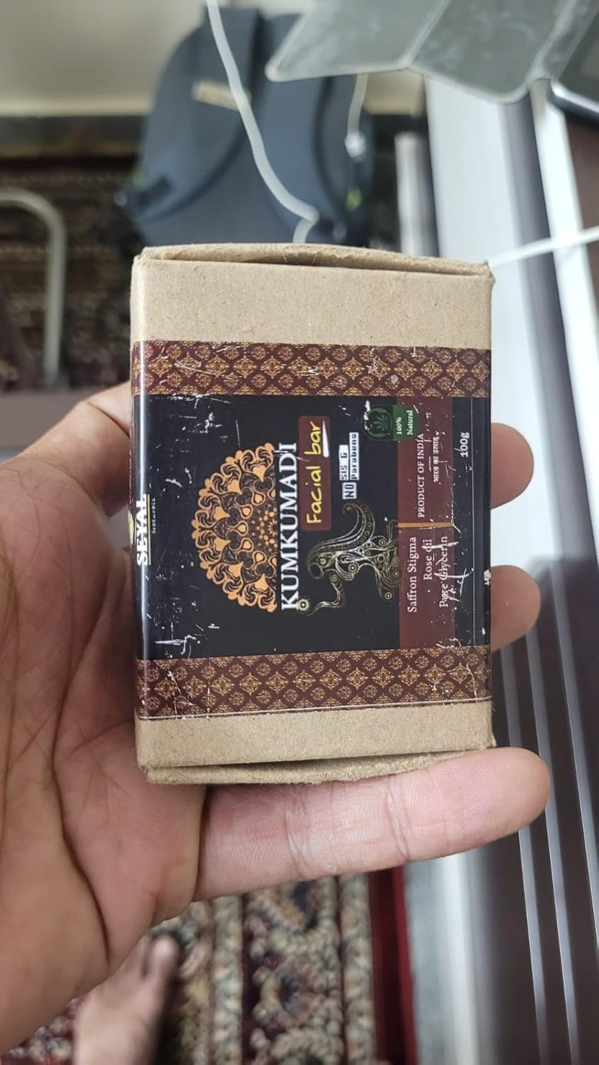 Seyal Kumkumadi Facial Soap Bar for Skin Whitening with Kesar, Chandan, Manjishta & Rose | Pure Glycerin Base | SLS, Paraben, Gmo-Free -100G image number 3